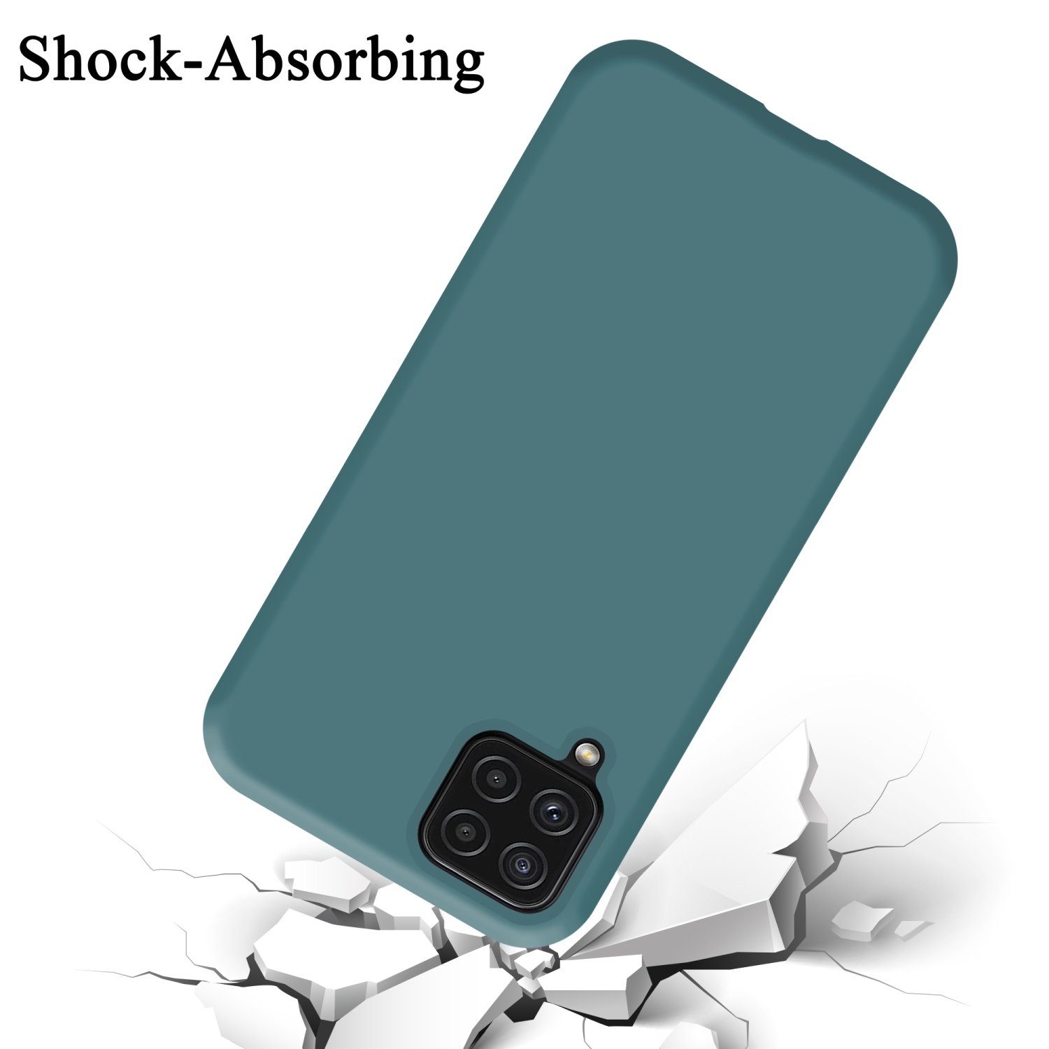 Cadorabo Handyhülle für Samsung Galaxy A12 / M12 Hülle Samsung Galaxy A12 / M12, Flexible Hülle TPU Silikon Schutzhülle Back Cover Case
