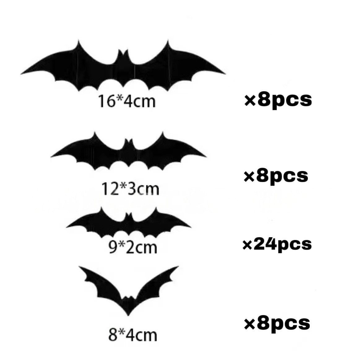 Coonoor 3D-Wandtattoo Halloween 3D Fledermaus Wanddekoration, günstig online kaufen