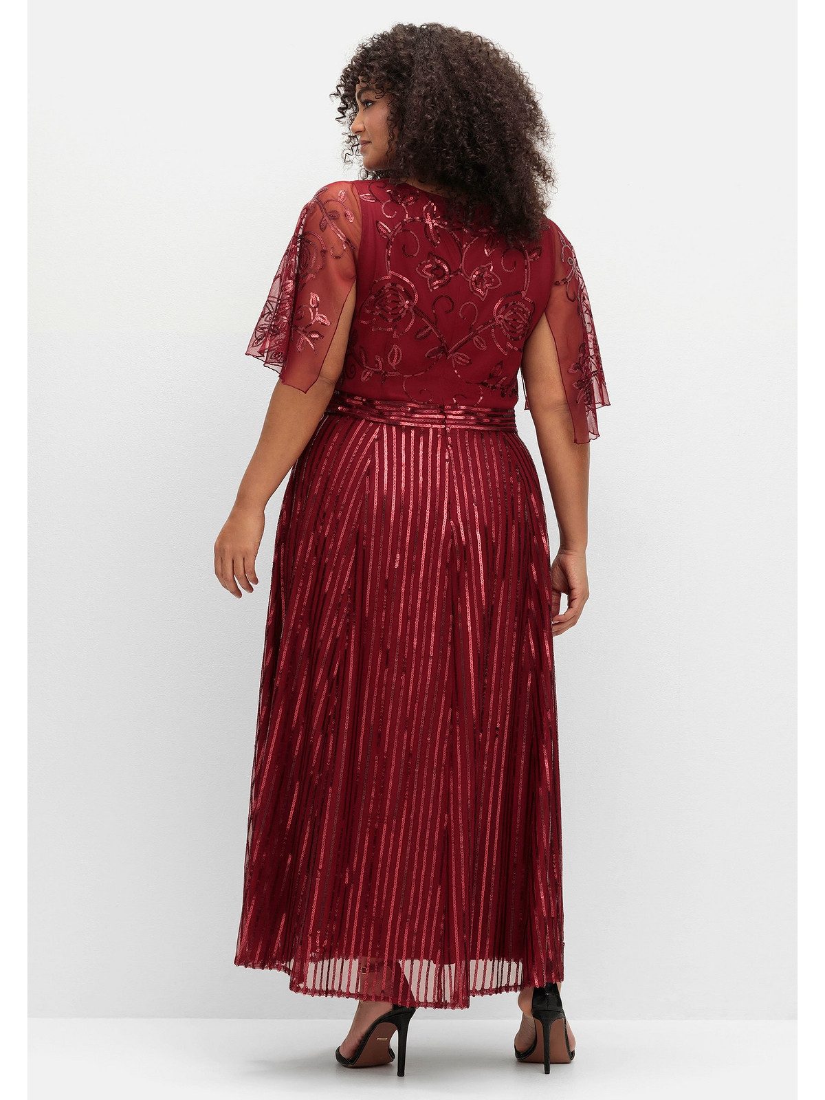 Sheego Abendkleid Große Größen mit Pailletten günstig online kaufen
