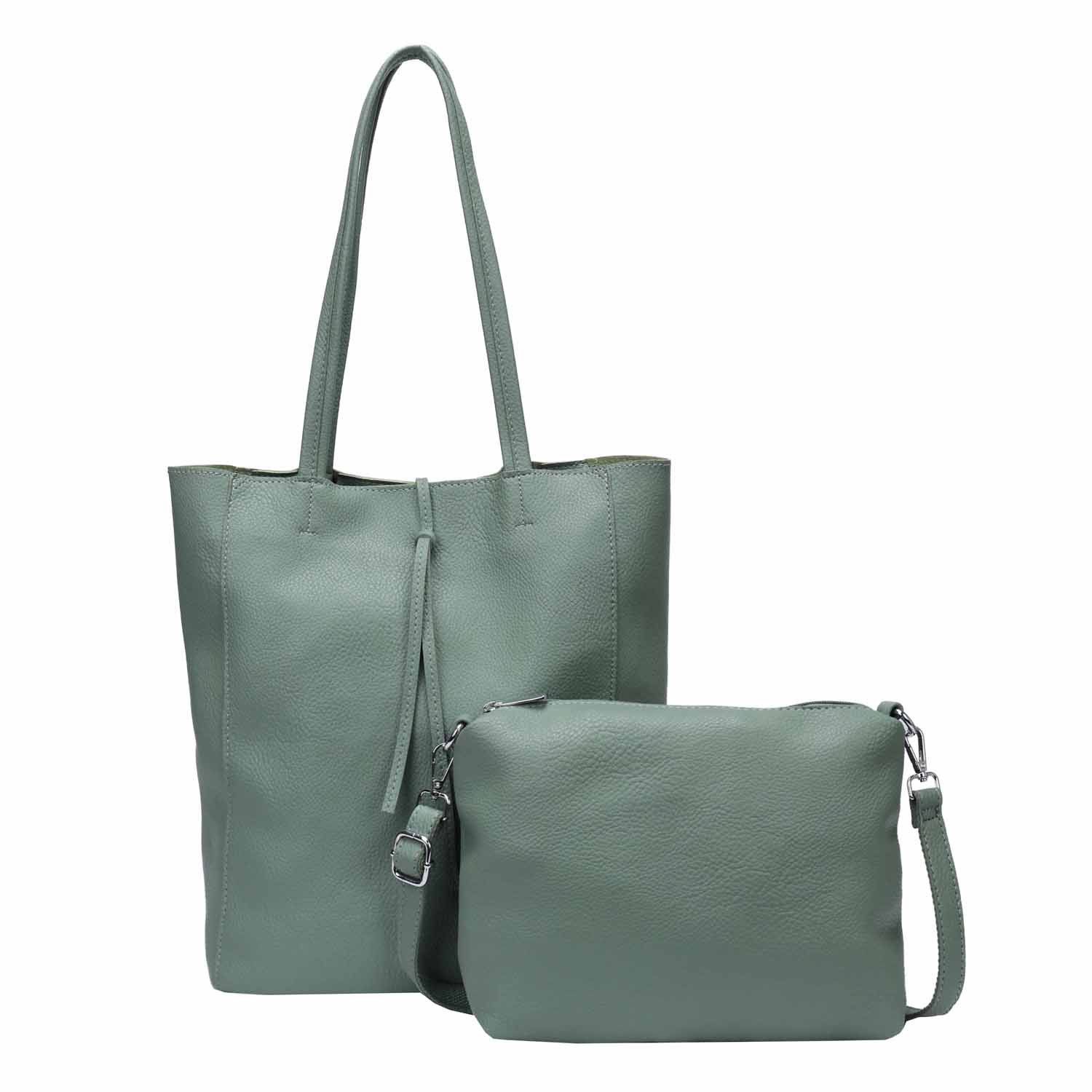 ITALYSHOP24 Schultertasche SET 2in1 Damen Tasche günstig online kaufen