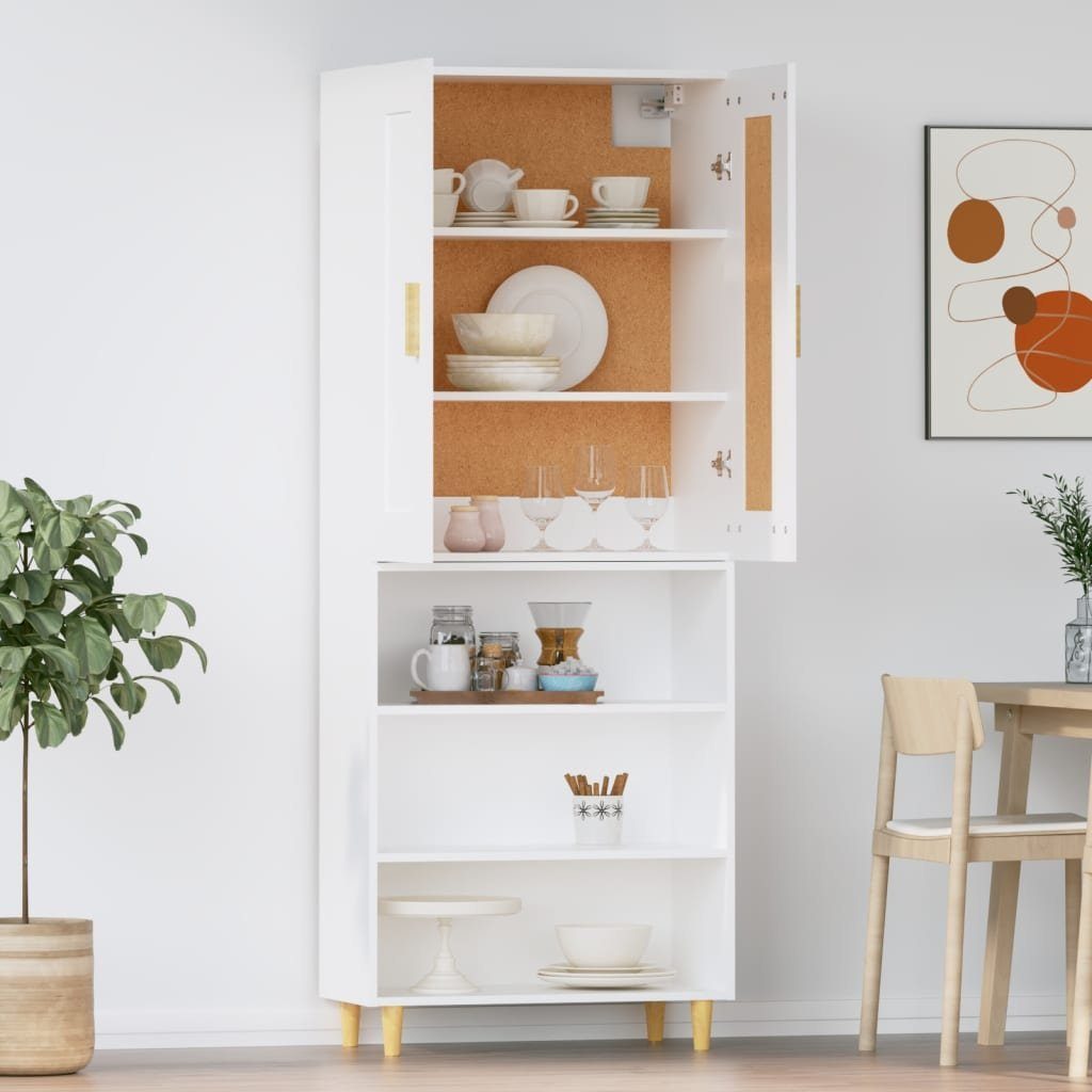 vidaXL Anrichte Highboard Weiß Holzwerkstoff