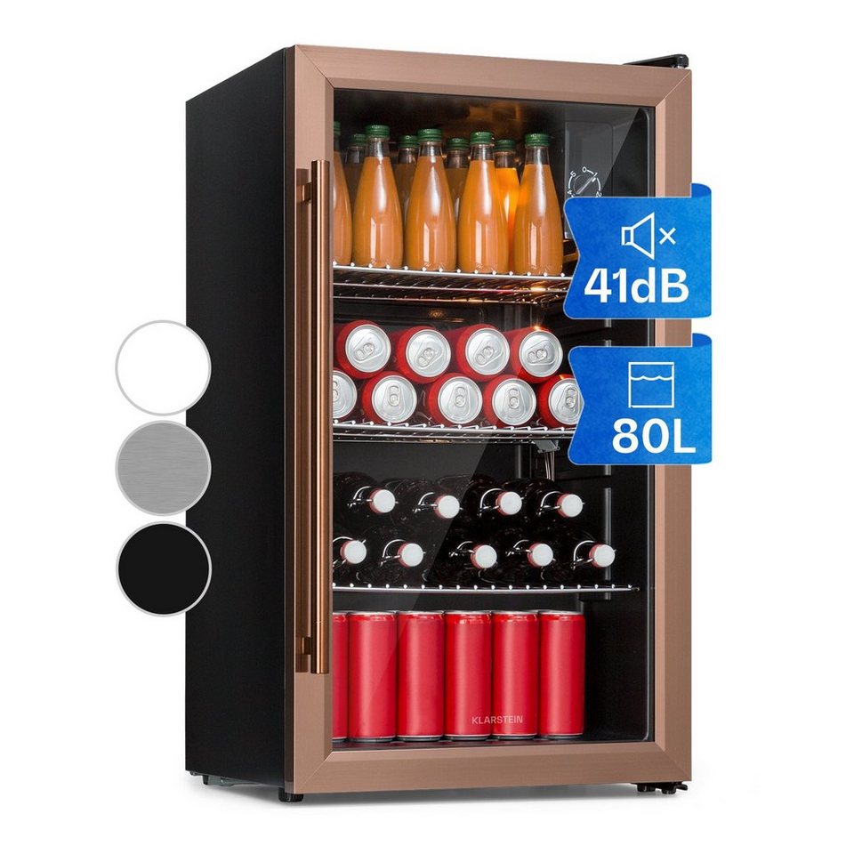 Bierkühlschrank Klarstein 10041893, Getränkekühlschrank hoch, 47.5 mit cm HEA-Beersafe-XXL-c 83 Flaschenkühlschrank Getränkekühlschrank breit, cm Glastür