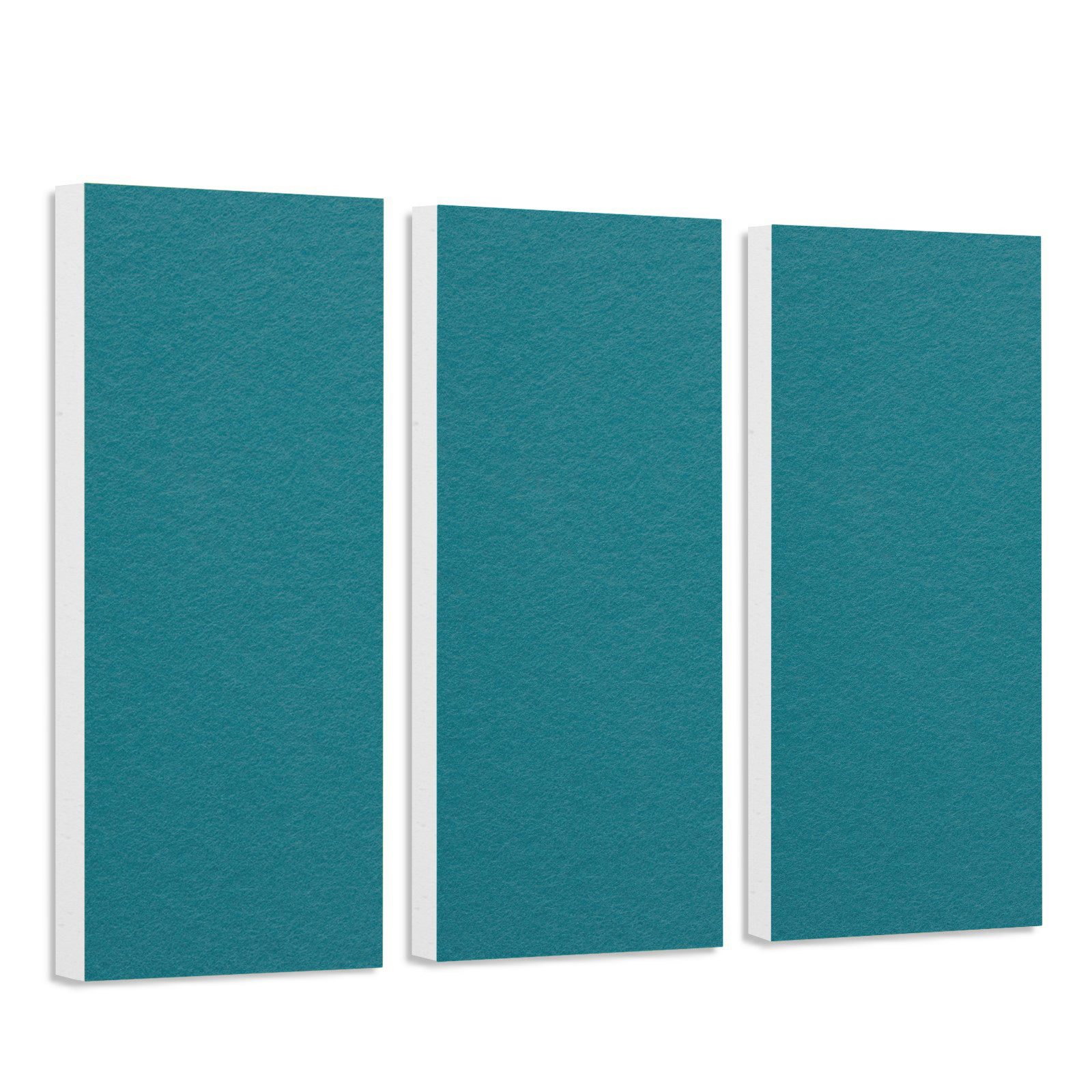 platino24 Akustikplatte 3 Rechtecke aus Basotect ® G+ mit Akustikfilz, je 825x275x50mm
