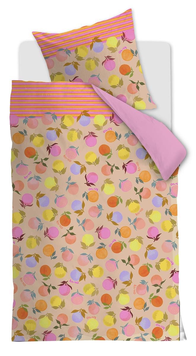 Oilily Bettwäsche Bettwäsche KIDS Vitamin Multi 135x200 bunt, Baumwolle, 2 teilig, bettwäsche 135x200 baumwolle reißverschluss warm baumwolle bettwäsche