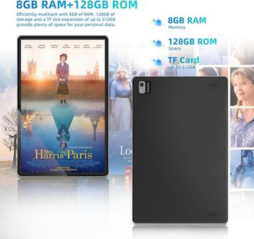 SGIN 8 GB RAM MTK Octa-Core Prozessor BT 5.0, Type-C, 6000 mAh Akku Tablet (10,1", 128 GB, Android 12, 5 G/2,4 GHz WLAN, Vielseitiges Multimedia-Gerät: Kraftvoll, Großzügig, Mobil)