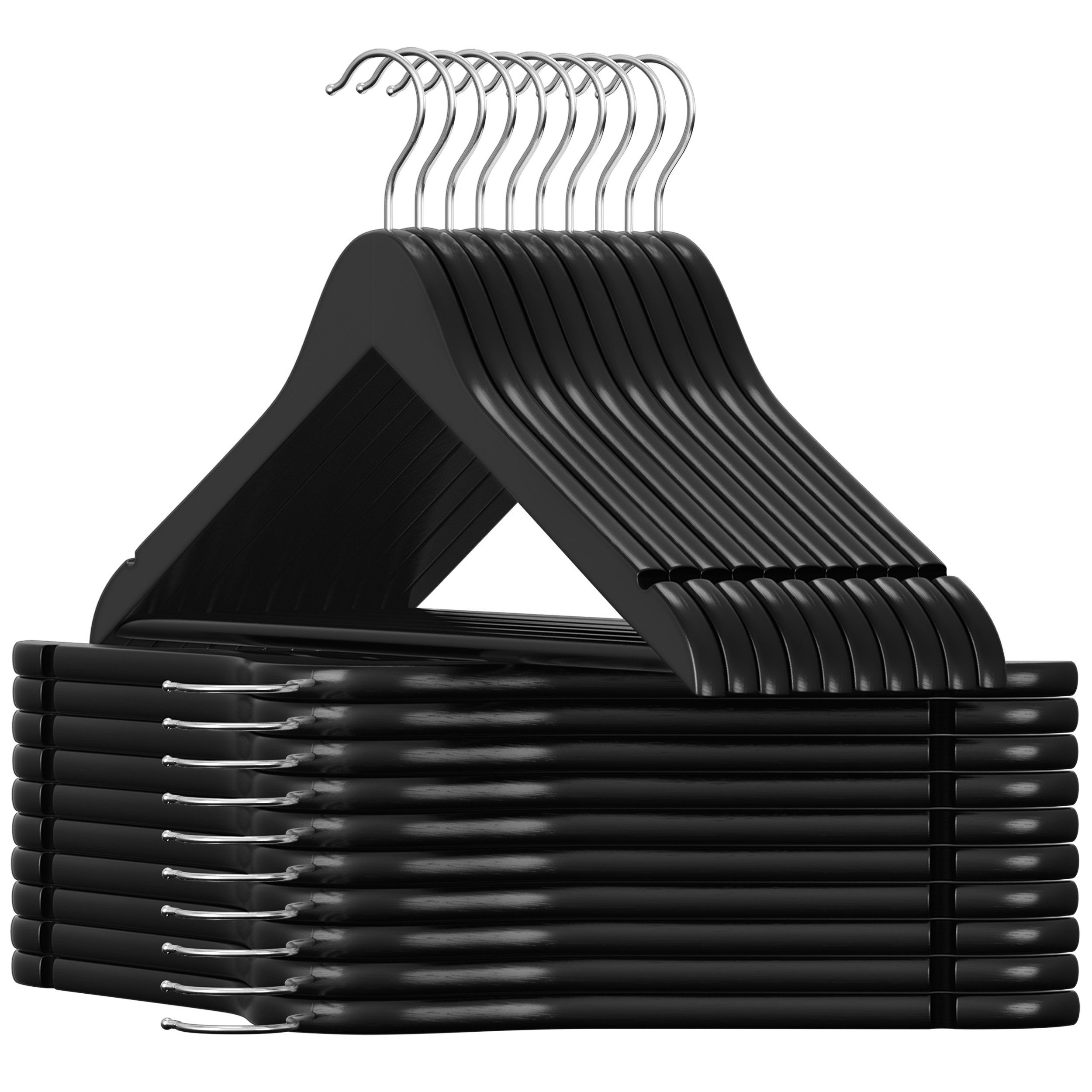 SONGMICS Kleiderbügel Bügel, (20-tlg), Bügel aus Massivholz, Einkerbungen, günstig online kaufen