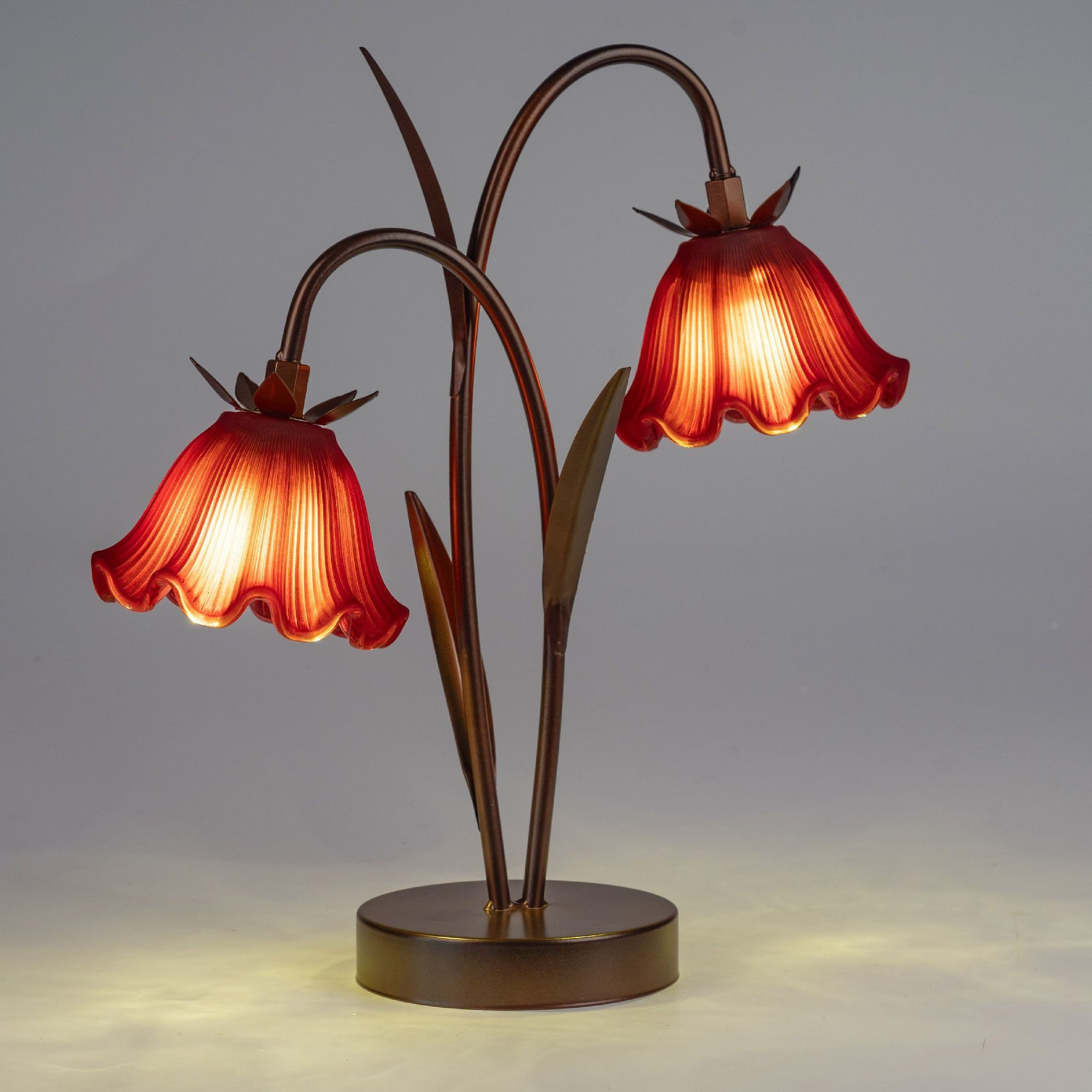formano LED Tischleuchte Blume, Mit Timerfunktion, Rot, Motiv: Blüte, Höhe: 36cm