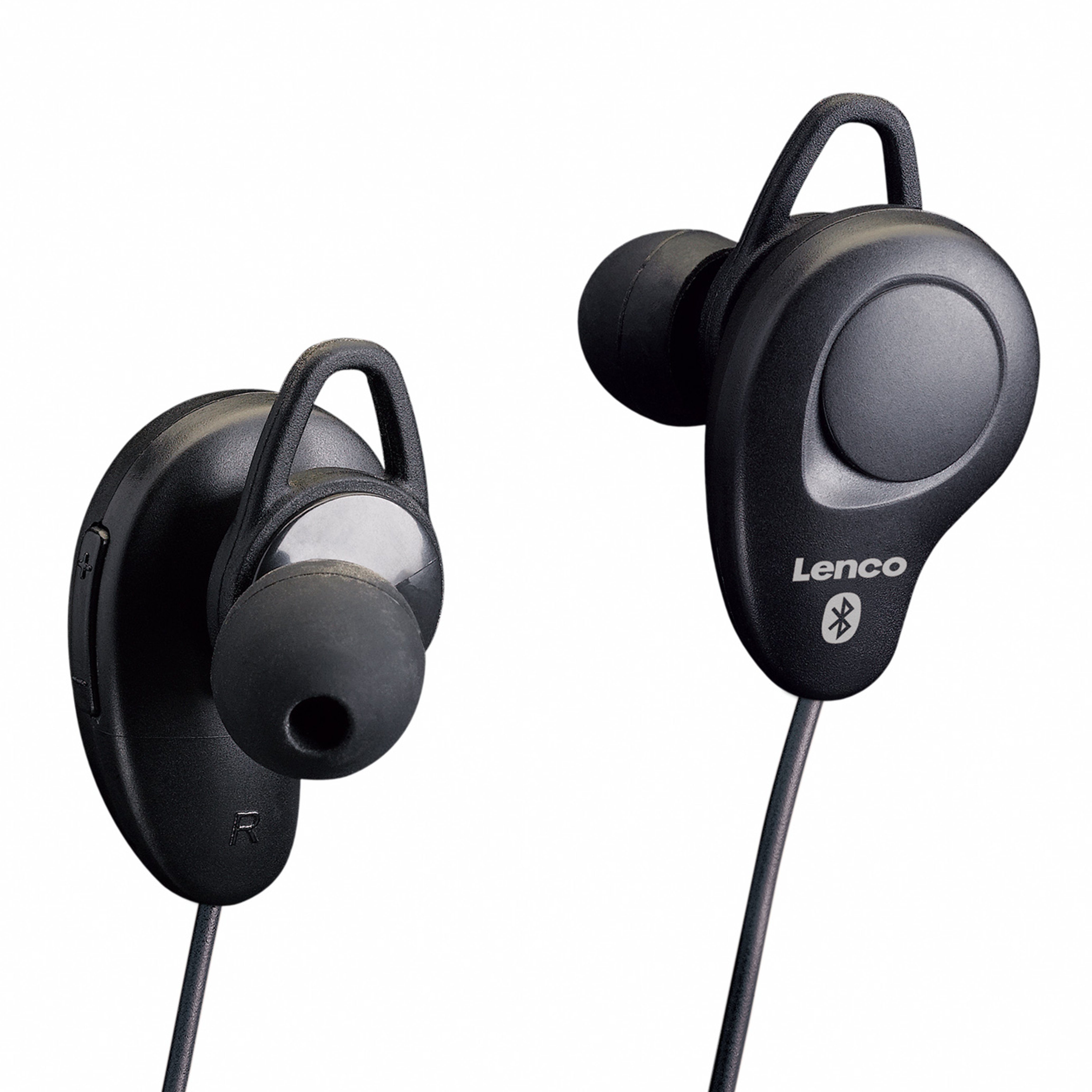 Lenco EPB-015BK In-Ear-Kopfhörer (Bluetooth, 10m Empfang, 4h. Akku - 180h. Standby & integriertes Mikrofon, Schwarz)