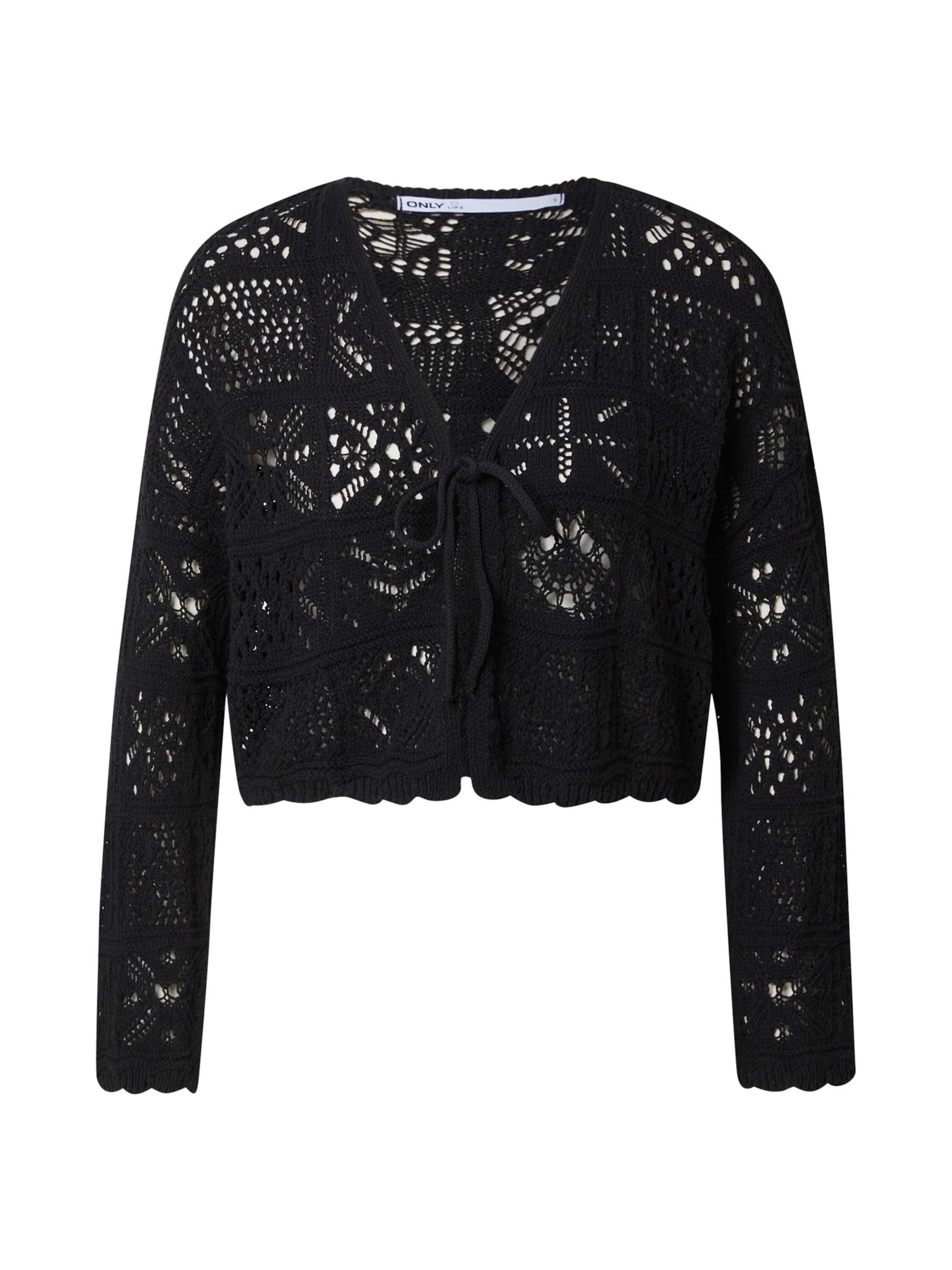 ONLY Strickjacke (1-tlg) Lochmuster