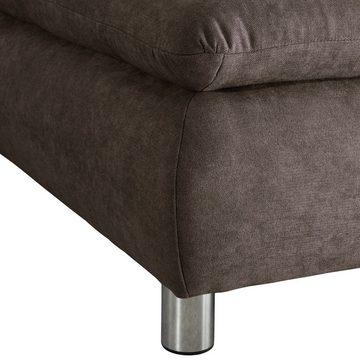 Max Winzer® Ecksofa Terrence Sofa 2,5-Sitzer links mit Ecksofa rechts Flachgewebe schoko, 1 Stück, Made in Germany