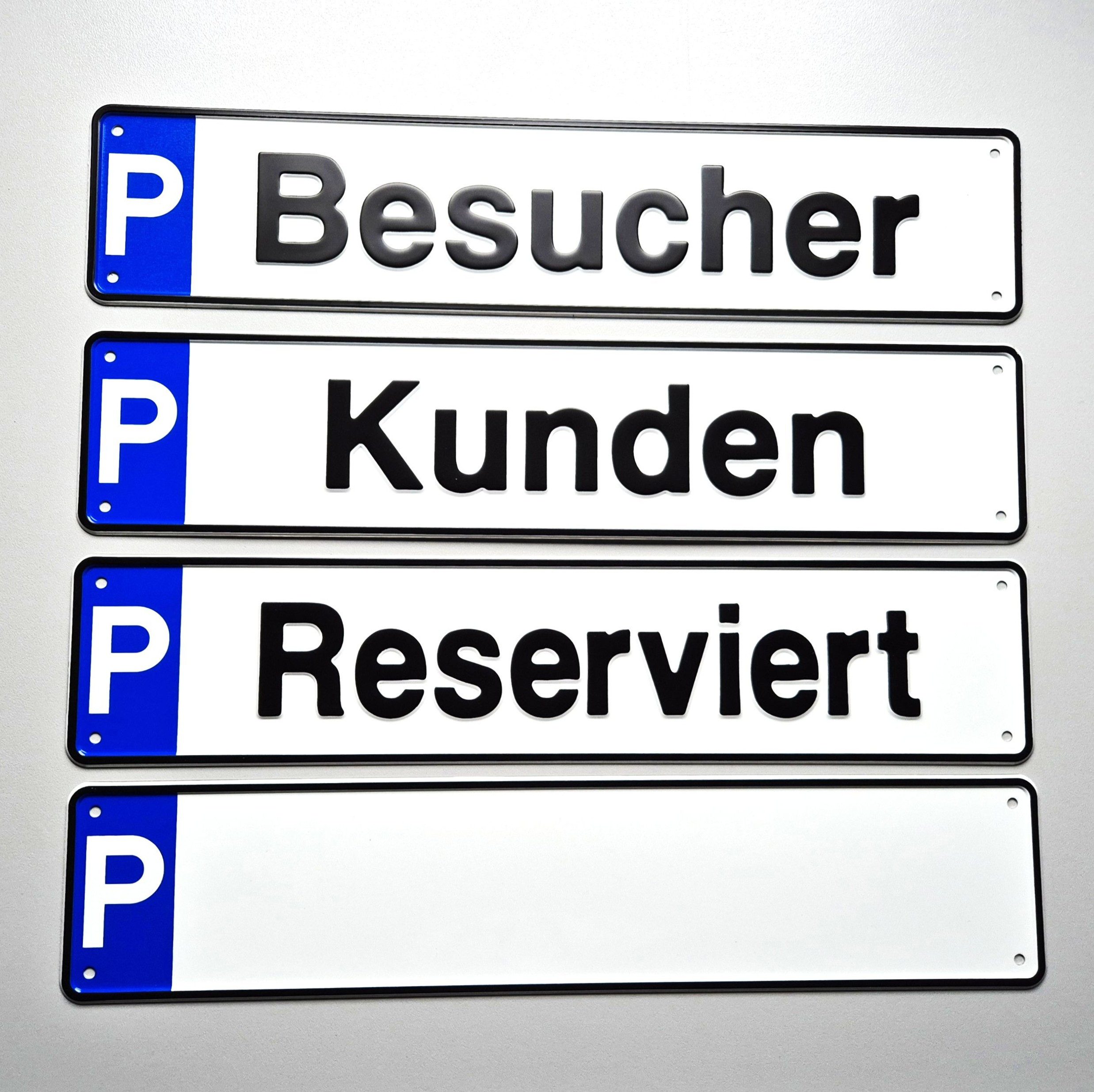 Hermann Schütz Hinweisschild Parkplatz Reservierungsschild neutral 110x520 mm Alu, (1 St) – Bild 2 von 2