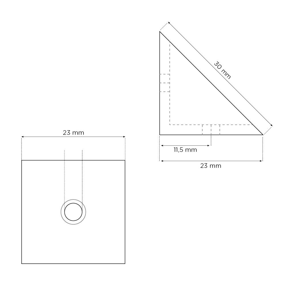 sossai® Winkelbeschlag Korpusverbinder/Möbelverbinder/Eckverbinder mit (40 St), Farbe: Weiß – Bild 4 von 4