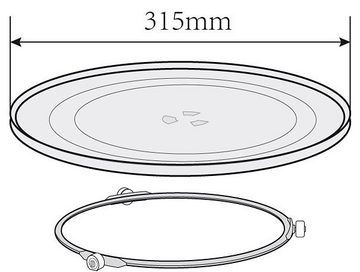 Privileg Mikrowelle 285902, Grill und Heißluft, 25 l, 3-in-1 Gerät