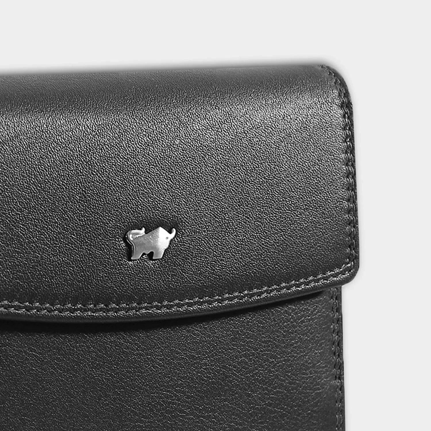 Braun Büffel Geldbörse GOLF SECURE Geldbörse M 8CS schwarz