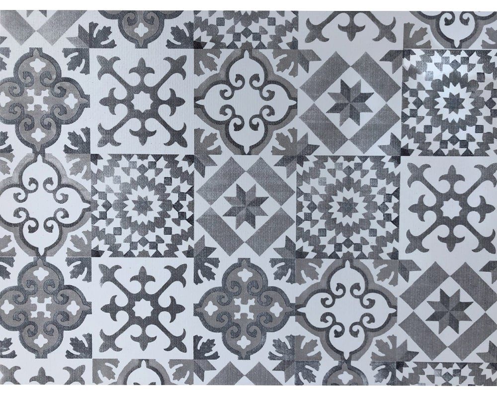 matches21 HOME & HOBBY Läufer Weichschaum Boden-Matte als Flur Teppich-Läufer Mosaik grau weiß, rechteckig, Höhe: 2.2 mm, 65 x 100 cm Polyester Antirutsch-Matte Textil-Optik Küchenläufer