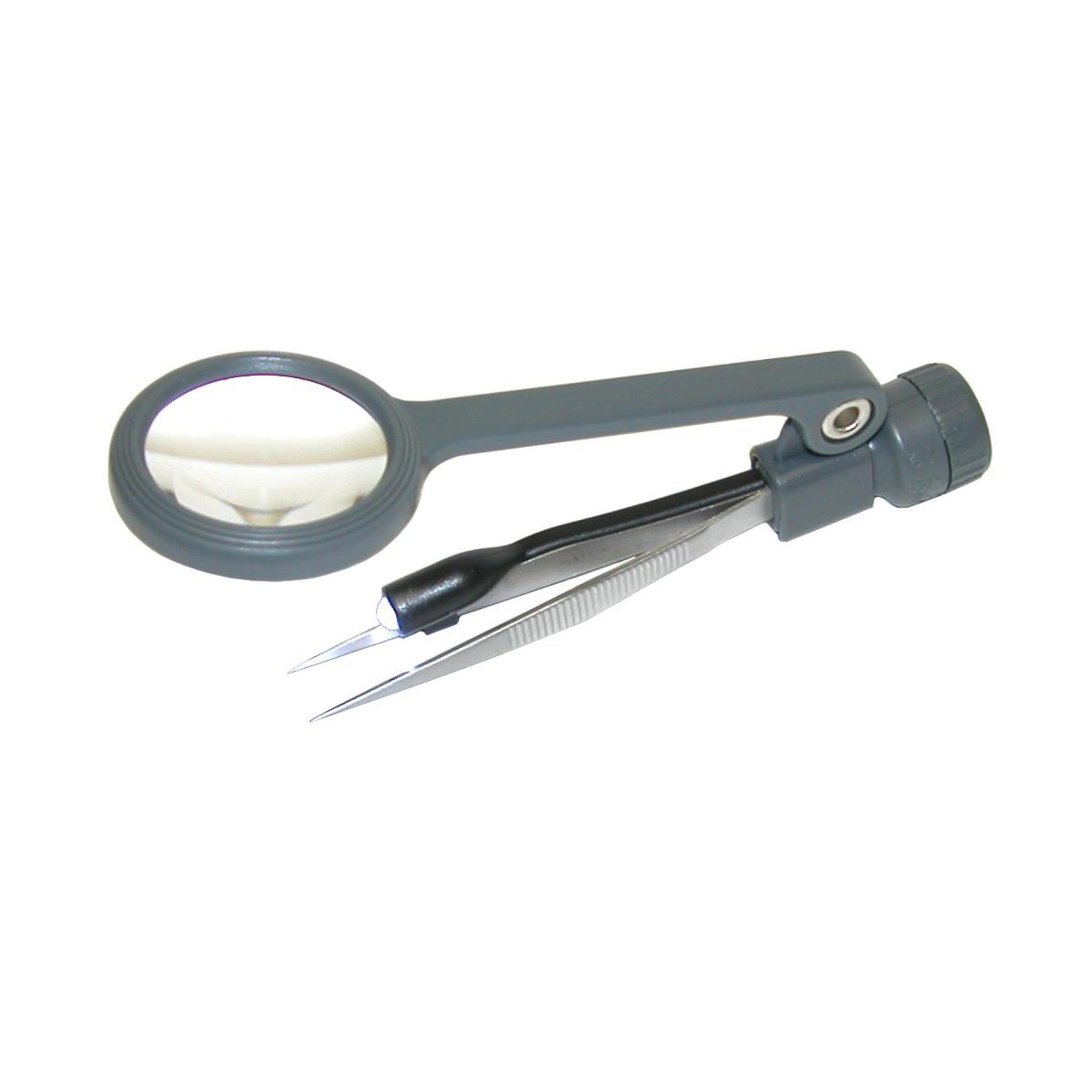 Carson Optical Carson Lupe Lighted MagniGrip 4.5x mit Pinzette & Licht Auf- und Durchlichtmikroskop