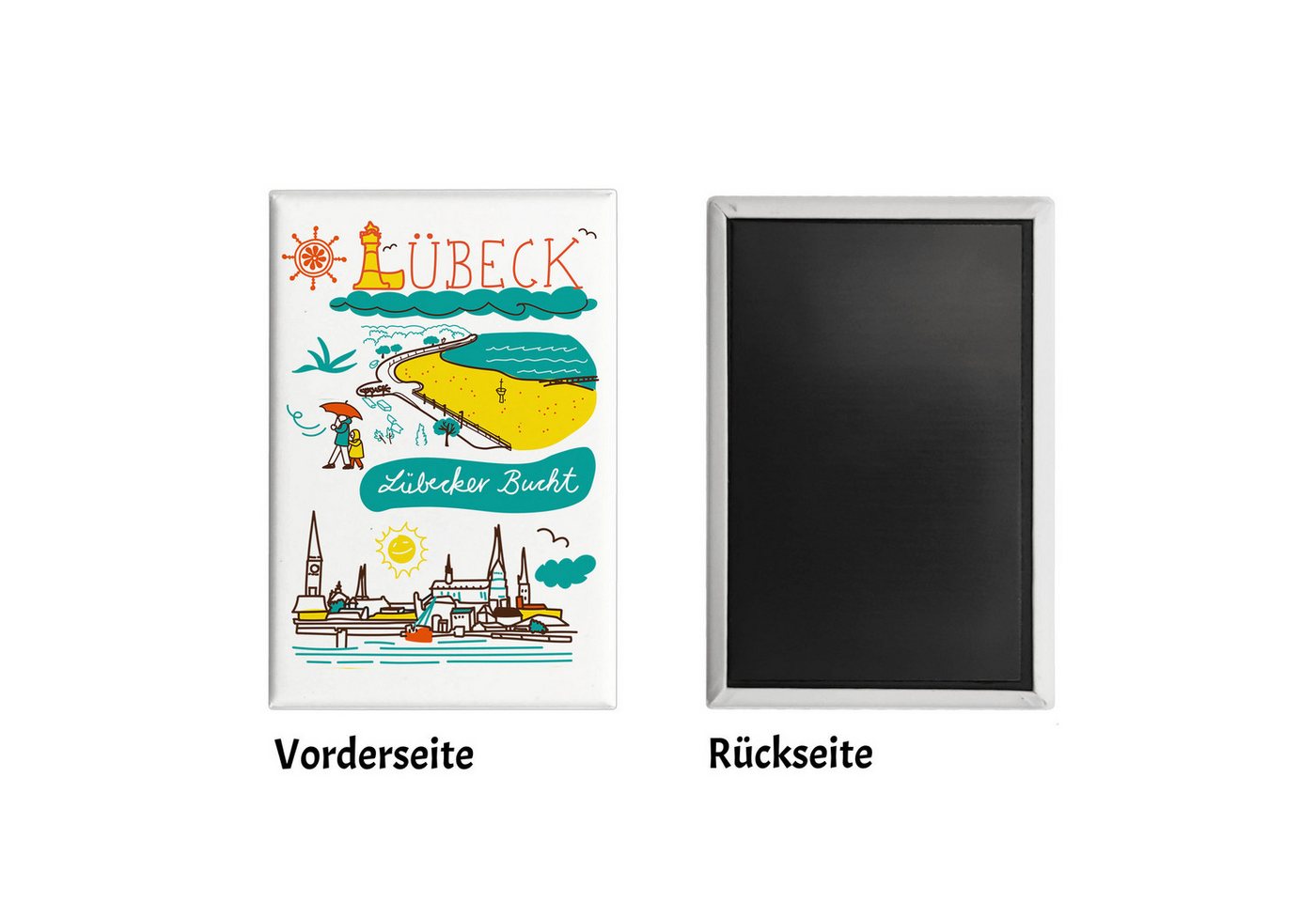 Thumbnail - speecheese Magnet Lübeck Wimmelbild Souvenir Souvenir Magnet - Lübecker Bucht