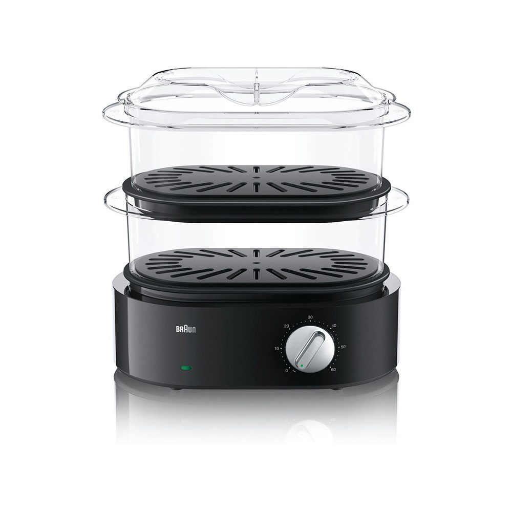 Braun Пароварки Пароварки FS 5100 Identity Collection 850 W schwarz, 850 W, Platzsparende Aufbewahrung dank stapelbarer Körbe