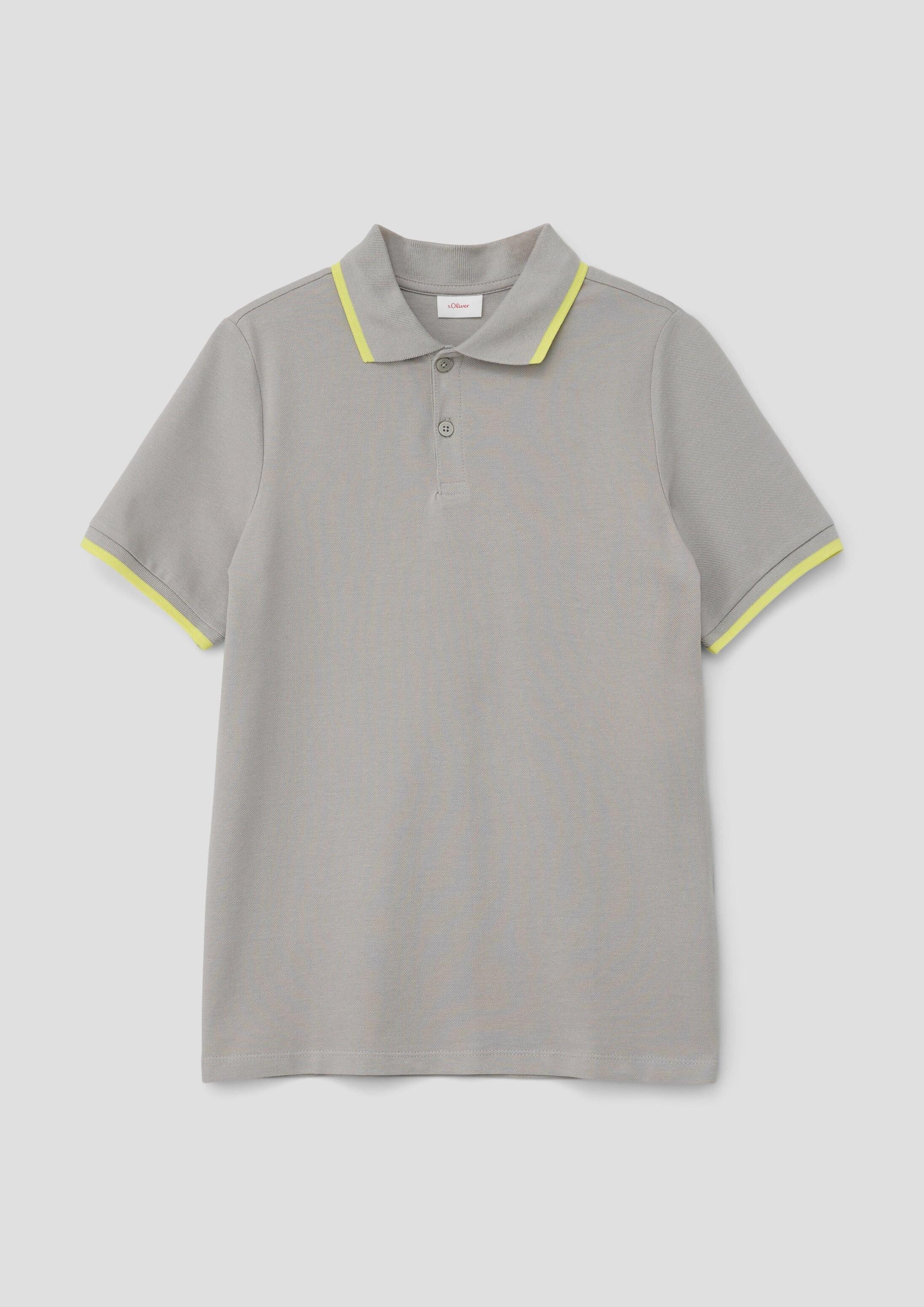 s.Oliver Kurzarmshirt Polo-Shirt Poloshirt aus Baumwollpiqué