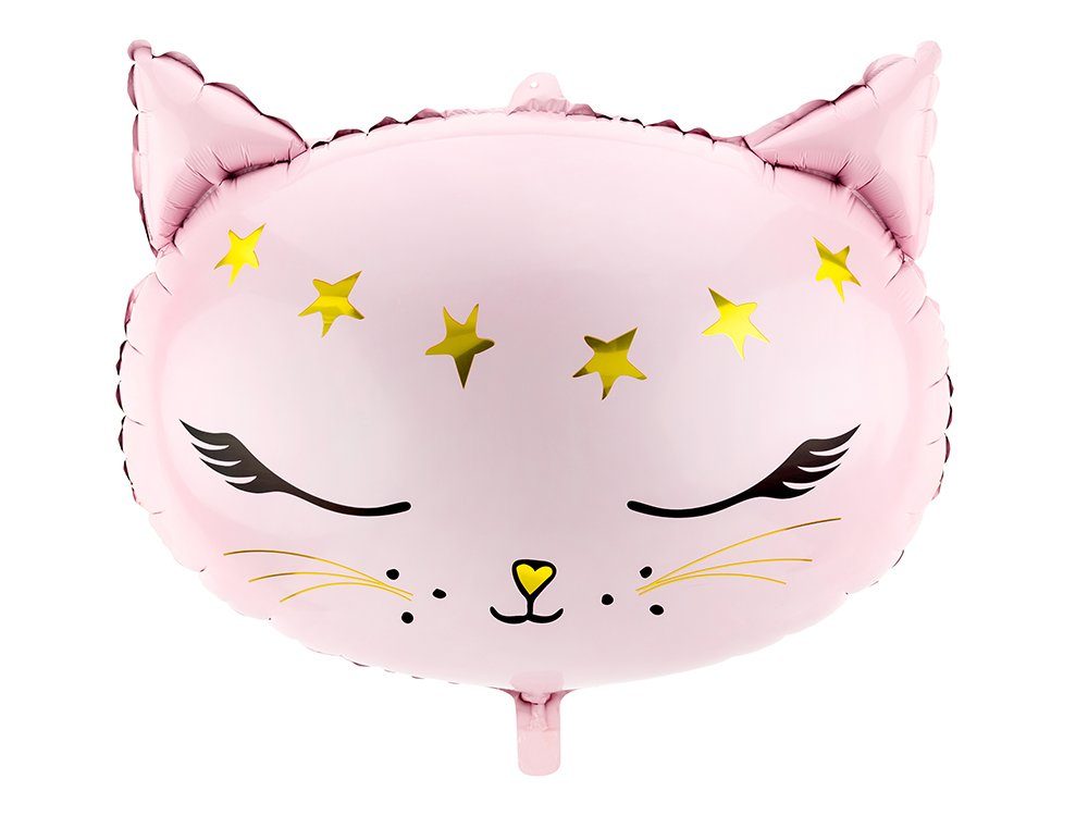 partydeco Luftballon, Folienballon Katze 48cm rosa