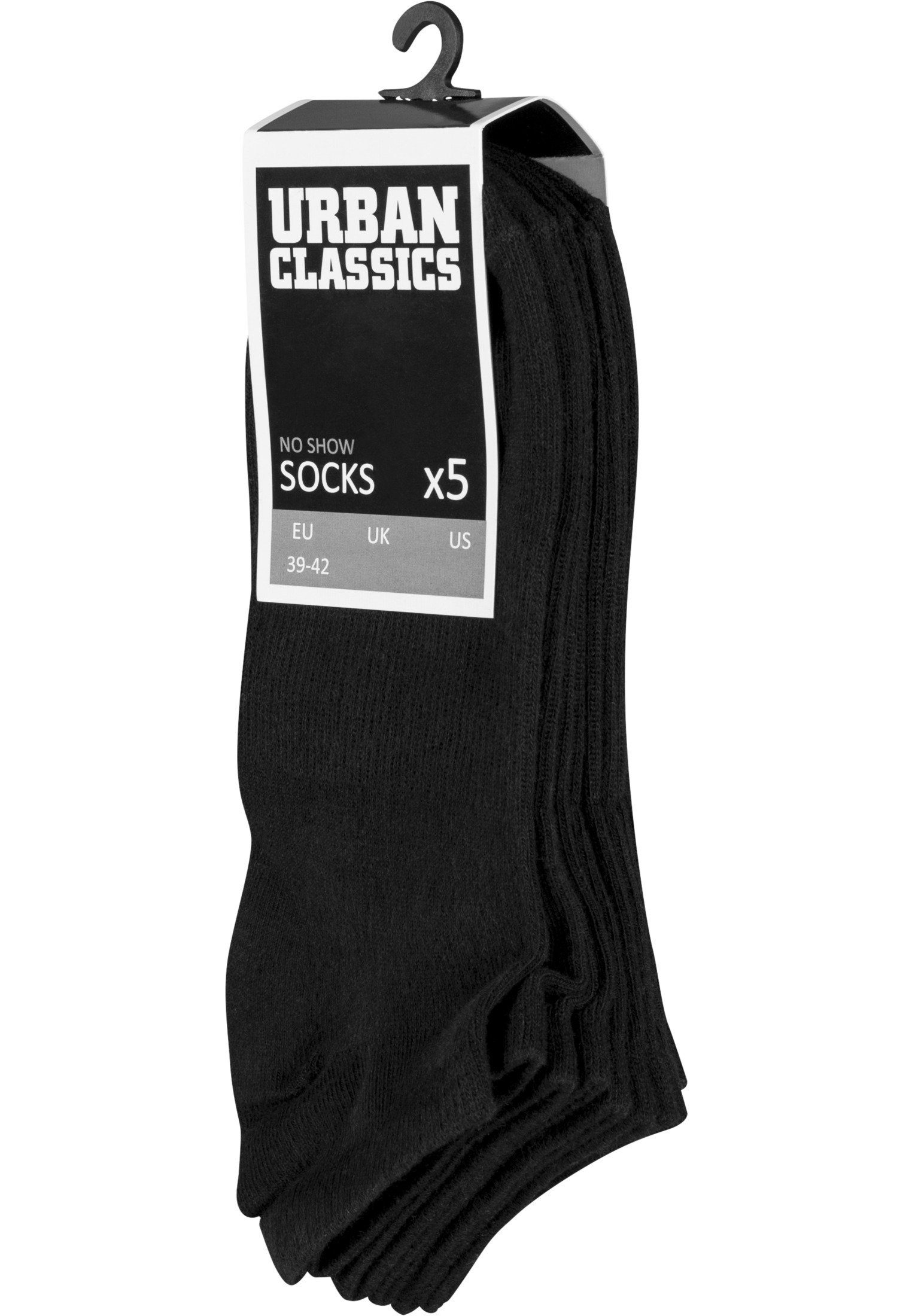 URBAN CLASSICS Freizeitsocken Accessoires No Socks (1-Paar) black 5-Pack Show
