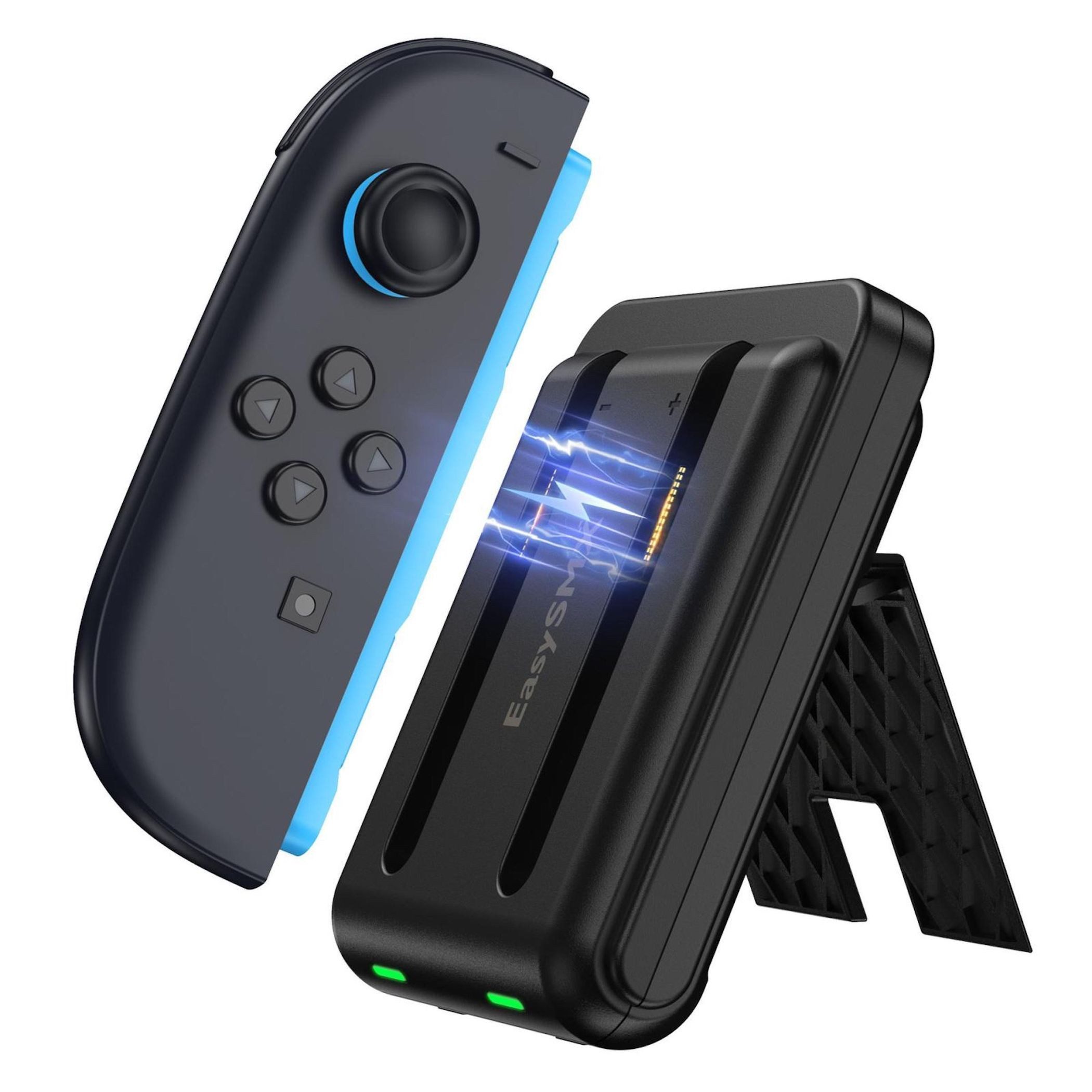 Wigento Dual Controller Charger Station für Nintendo Switch 2 Joy-Con Schwarz Stromadapter, 0 cm, Kompakt, Leicht, Verstellbar, Dual Charger, Passgenau