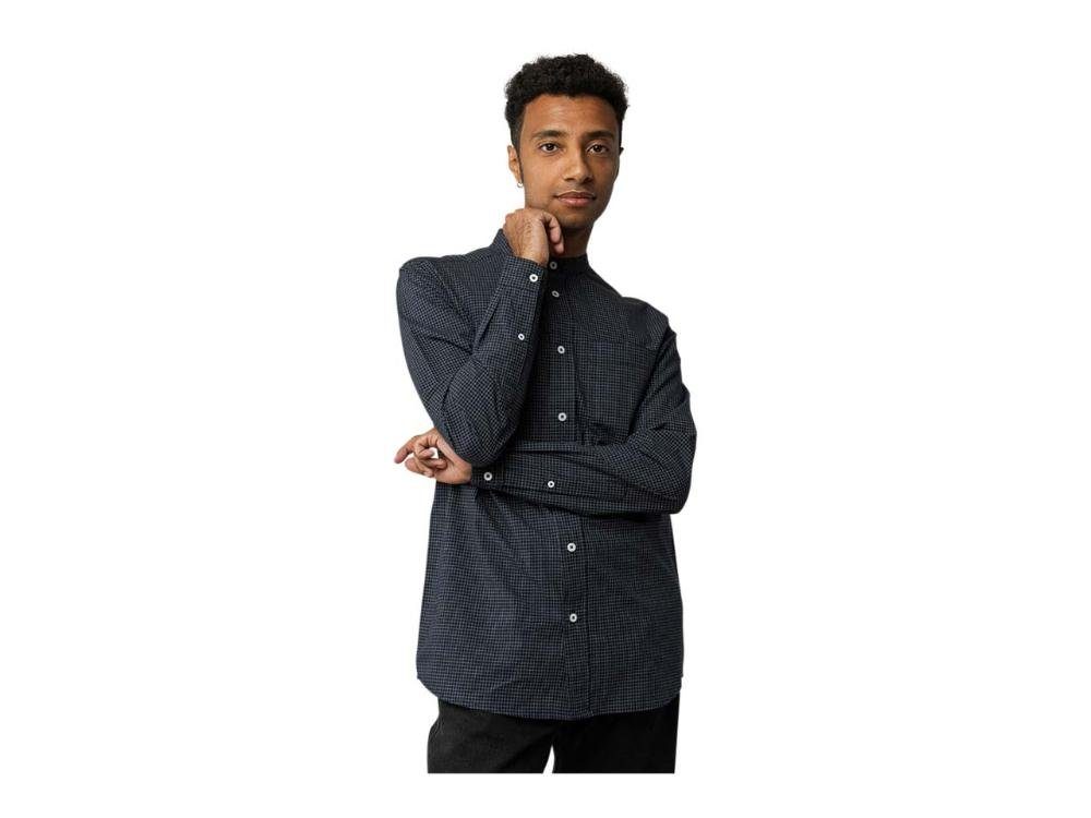 MELA Kurzarmhemd MELA Bio-Herren-Hemd 'AMIT' mit Stehkragen u. Brus