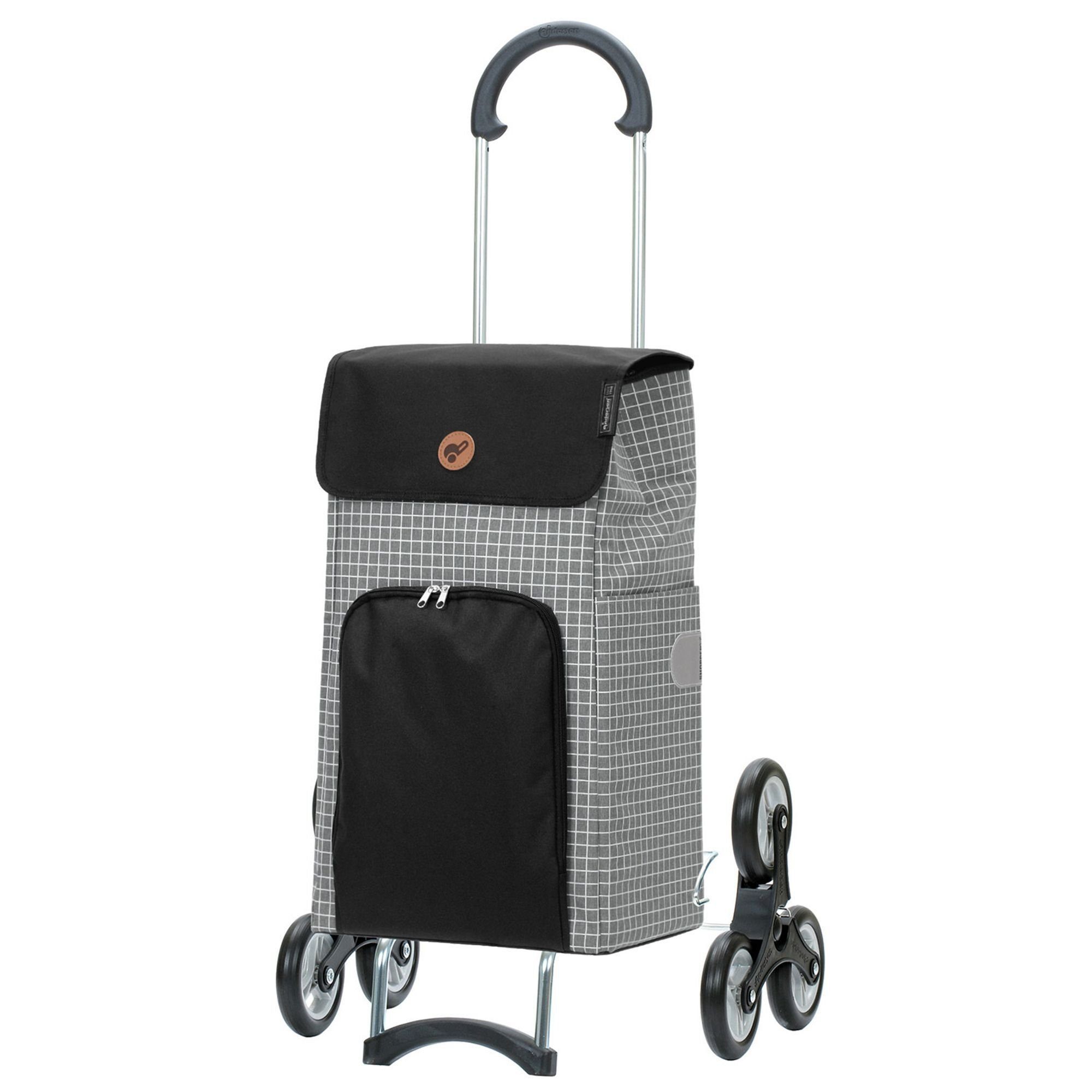 Andersen Einkaufstrolley Treppensteiger Scala Shopper, 42 l, Reflektoren, Tragegriff grau