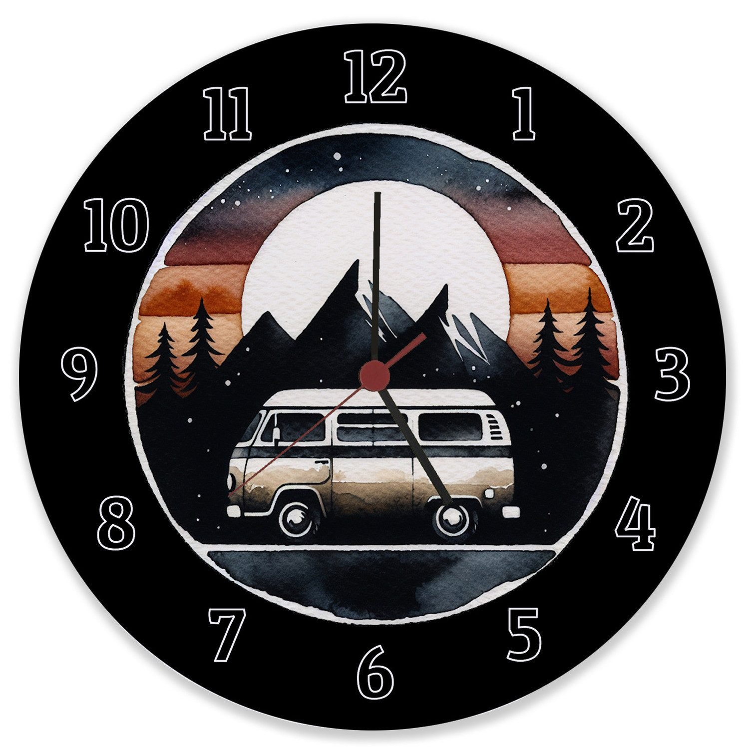 speecheese Wanduhr Wohnmobil Wanduhr aus Glas günstig online kaufen