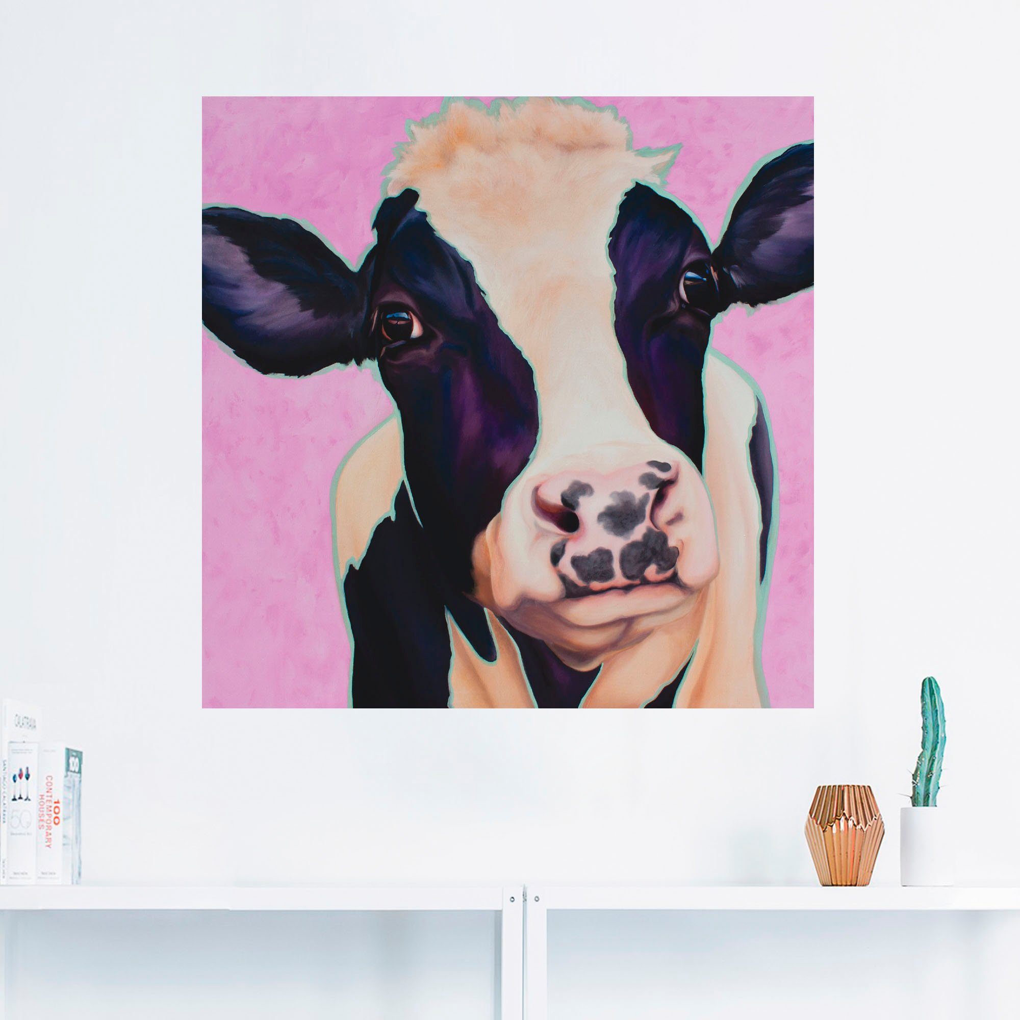 Artland Wandbild Kuh Lotte, Haustiere St), Wandaufkleber in als Poster oder Größen Leinwandbild, versch. (1