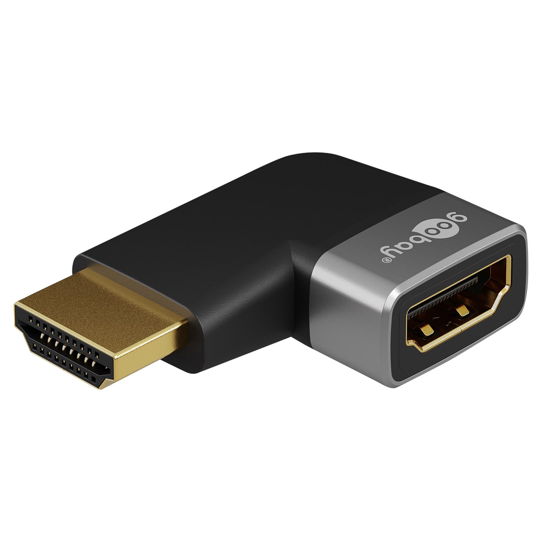 Goobay GOOBAY HDMI-Adapter 72010 90° horizontal 8k 60Hz vergoldet HDMI-Adapter