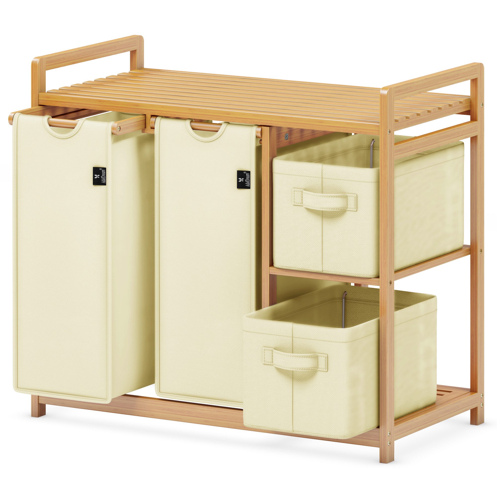 AdelDream(BTWX8GZZ) Wäschekorb AdelDream 140L Wäschekorb mit Korb und Ablag günstig online kaufen