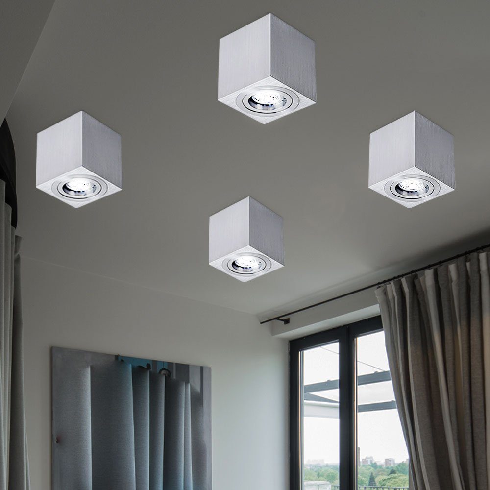 nicht Kanlux Beleuchtung Einbaustrahler, LED silber inklusive, Loft Schlafzimmer GU10 Decken Sockel Lampe Leuchtmittel