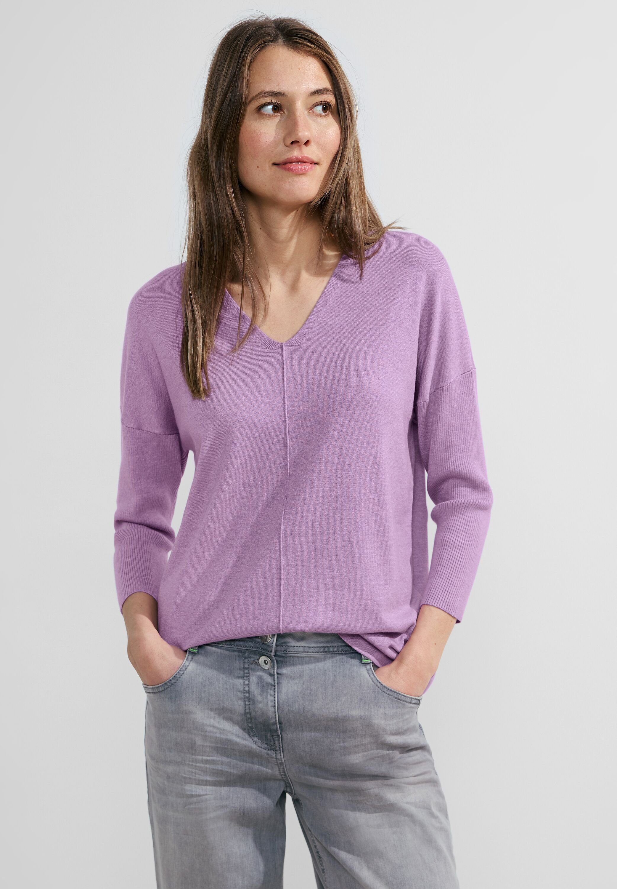 Cecil Strickpullover in Melange-Optik