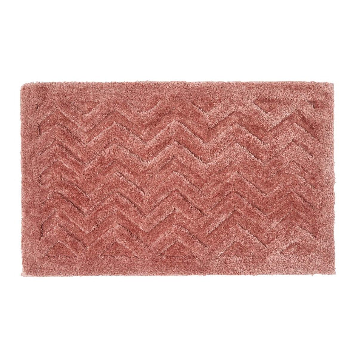 Homescapes Badematte Rutschfeste Hochflor-Badematte mit Chevron-Muster, günstig online kaufen