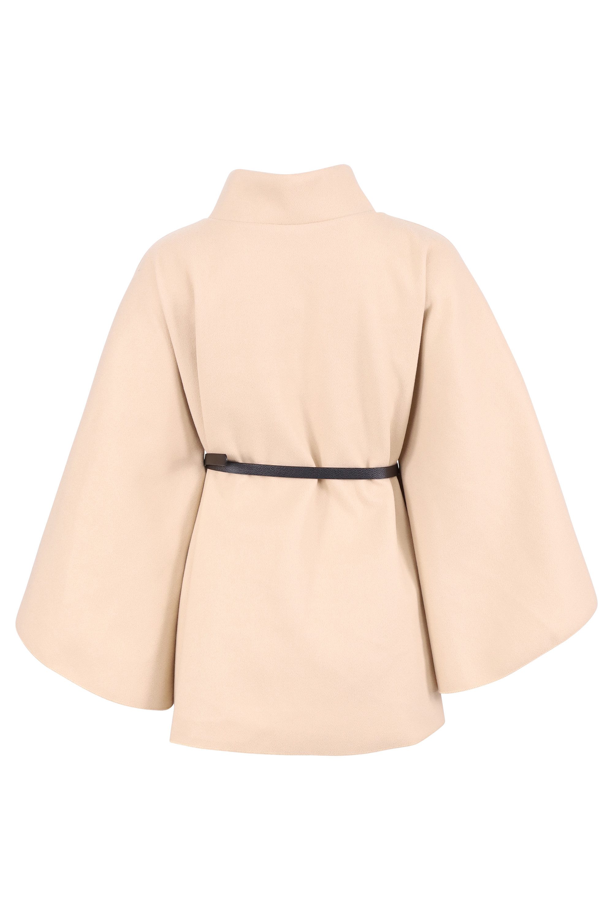 malito more than fashion Kurzmantel 4570 eleganter Cape-Poncho mit Gürtel E günstig online kaufen