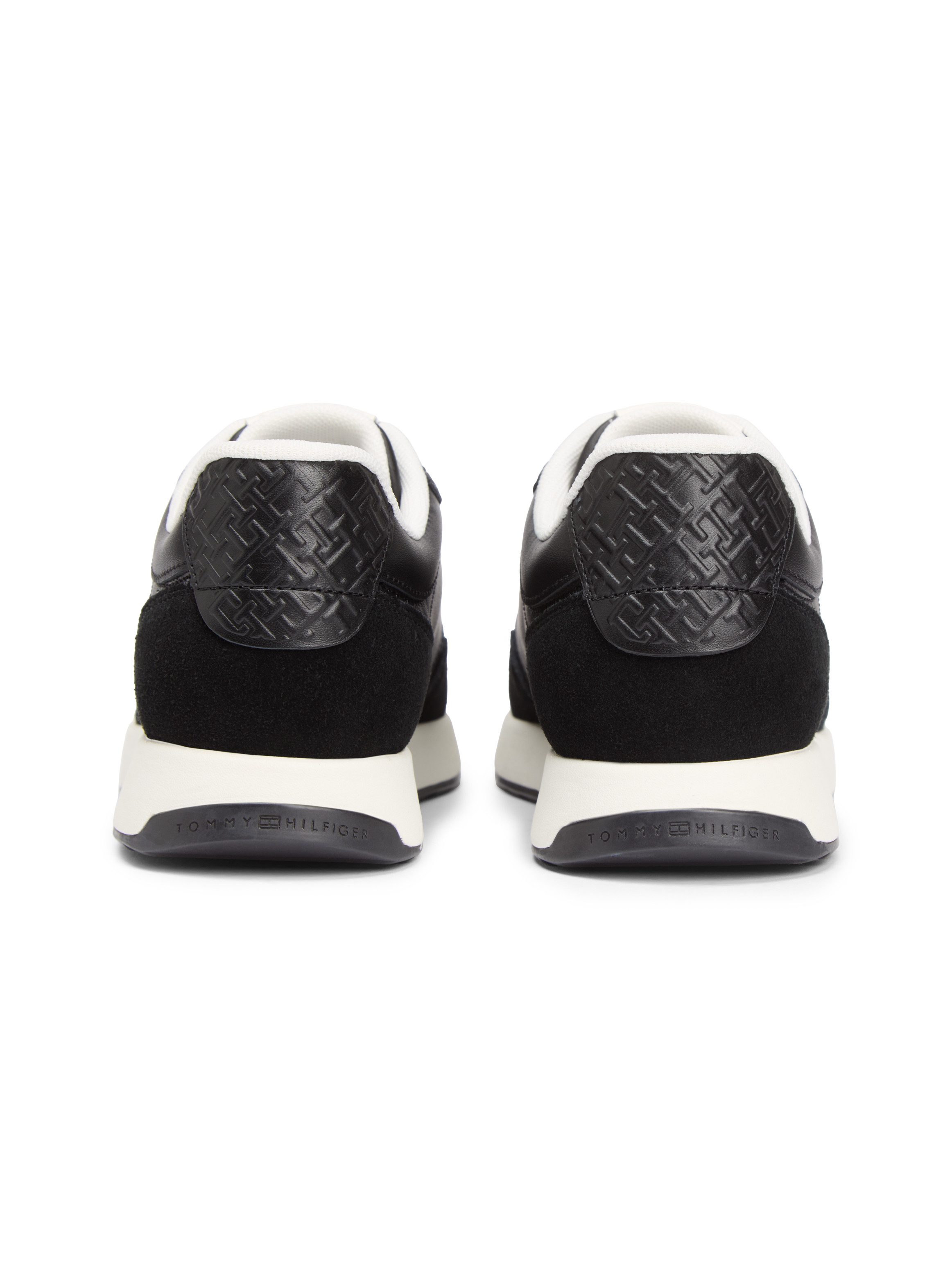 Tommy Hilfiger MONOGRAM MIX MATERIAL RUNNER Plateausneaker, Freizeitschuh, Halbschuh, Schnürer mit seitlichem Logoschriftzug