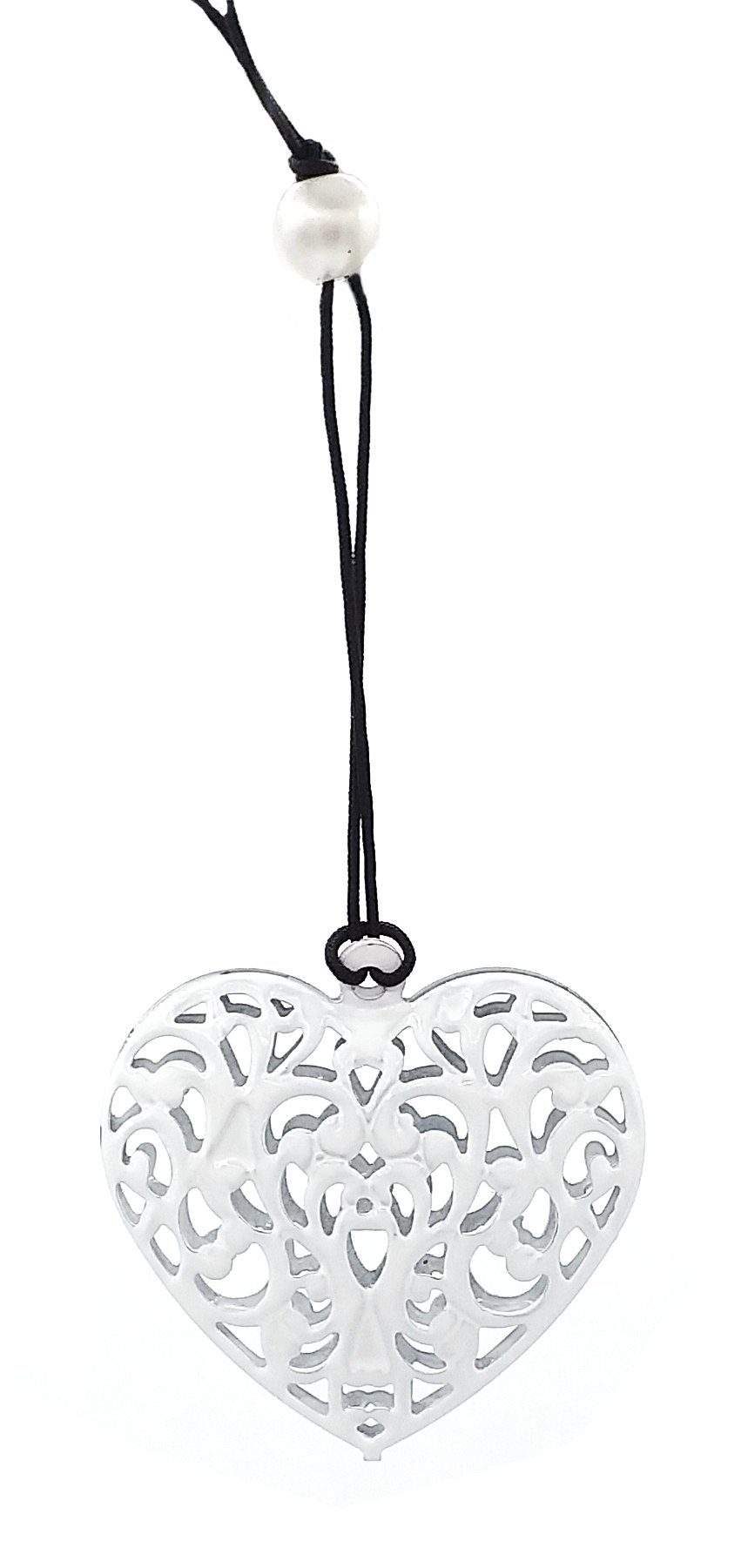 LB H&F Lilienburg Hängedekoration 12er SET Herz Herzen weiß Metall Ornament Shabby Metallanhänger (Liebe Muttertag Hochzeit Geburtstag Geschenkanhänger Metallherzen Herzhänger Herzanhänger Dekohänger Dekoherzen basteln hängen Hängedekoration Frühling Frühjahr Frühlingsdeko Ostern, Anhänger Hänger Deko Frühling Herbst Winter Weihnachten Taufe), Landhaus Hängedeko Fensterhänger Fensterdekoration ORNAMENT WEISS