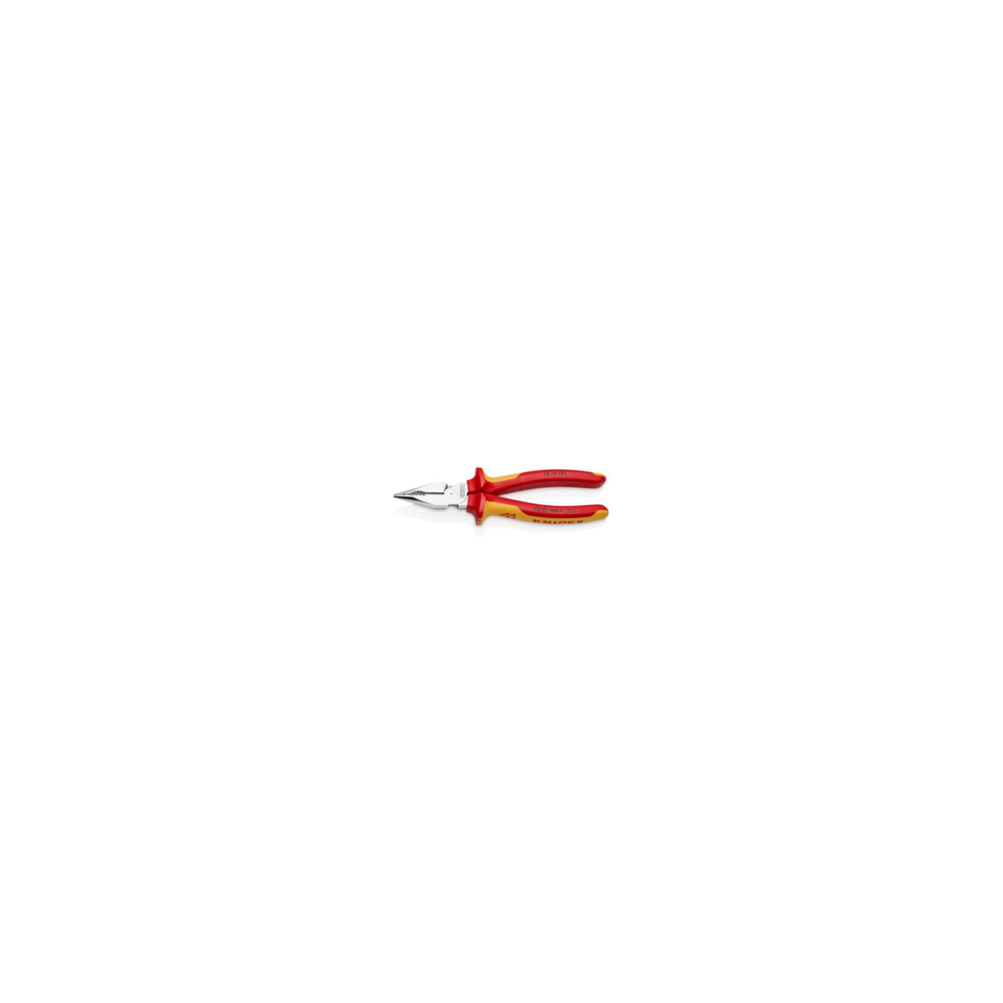 Knipex Kombizange KNIPEX 08 26 185 Spitz-Kombizange isoliert mit Mehrkomponenten-Hüllen