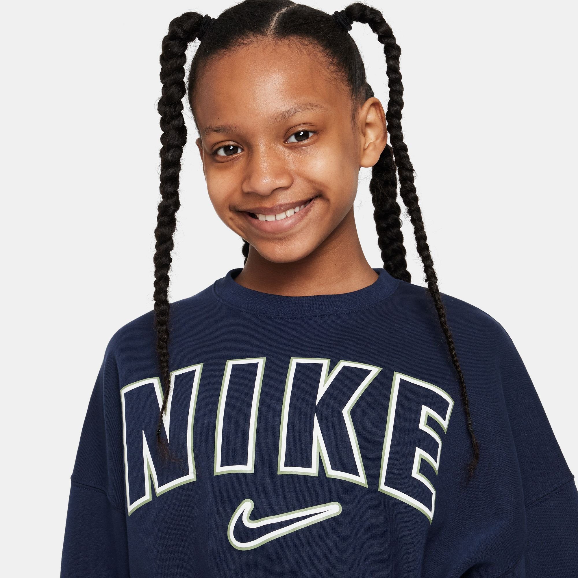 CREW Kinder für PRNT OBSIDIAN FLC NSW TREND Nike Sportswear Sweatshirt -