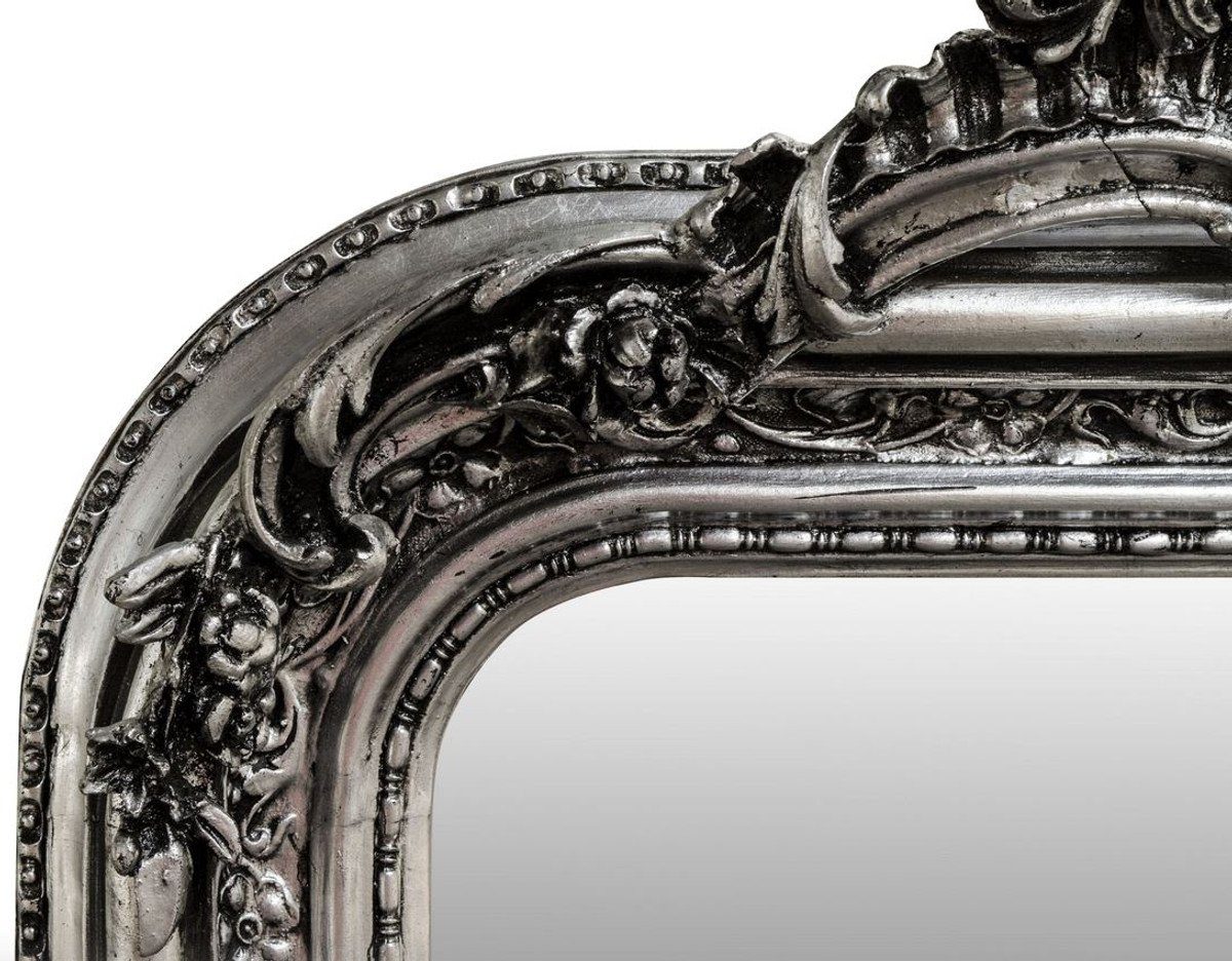 Antik - Spiegel Casa Barock H. cm Stil Barockspiegel 90 x Möbel Wandspiegel Padrino Silber 160