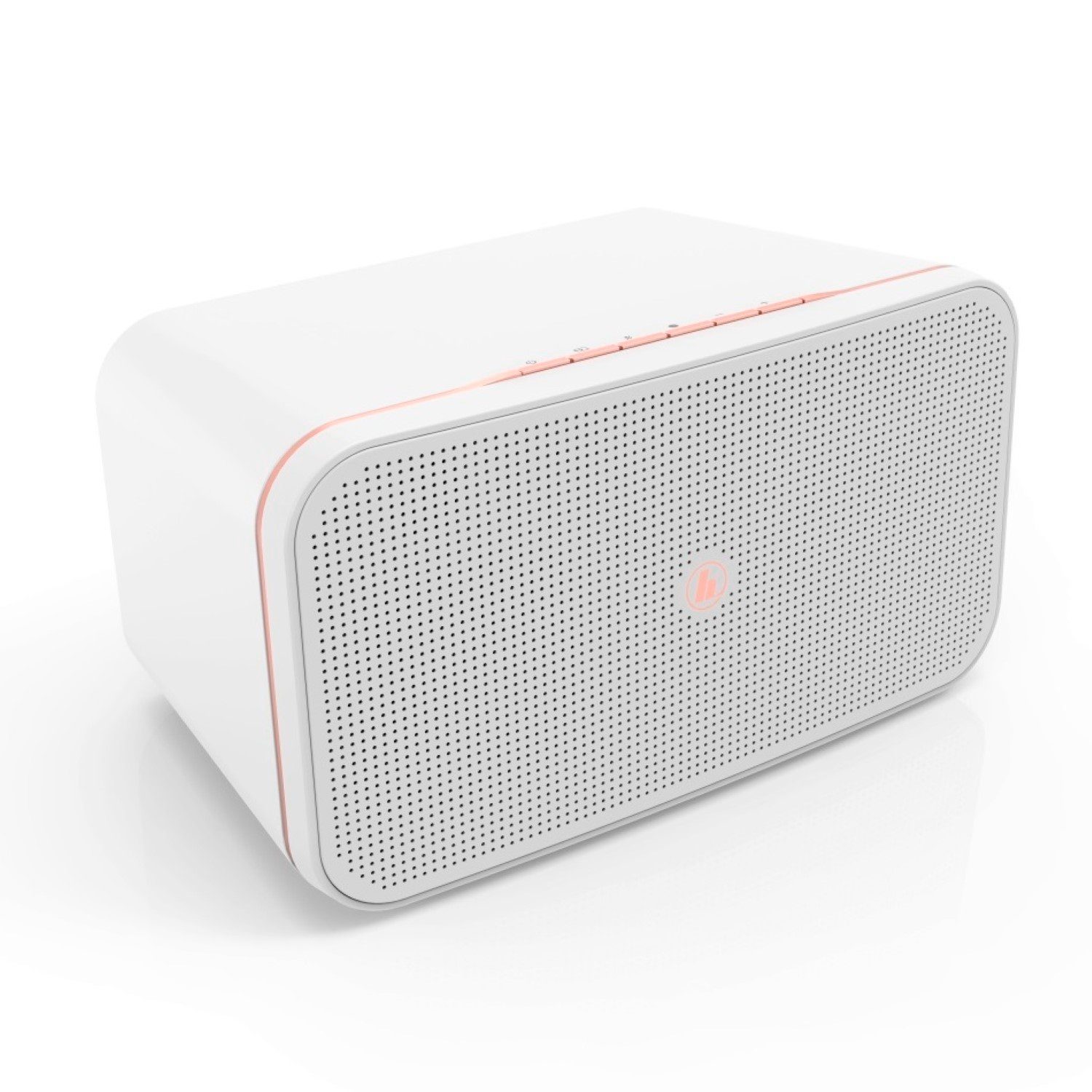 Hama Smart-Speaker SIRIUM WLAN Lautsprecher Weiß Smart Speaker (Bluetooth,  WiFi, Fernbedienung, Sprachsteuerung mit Alexa Bluetooth Spotify WiFi WLAN,  Stereo Sound, USB-In AUX-In)