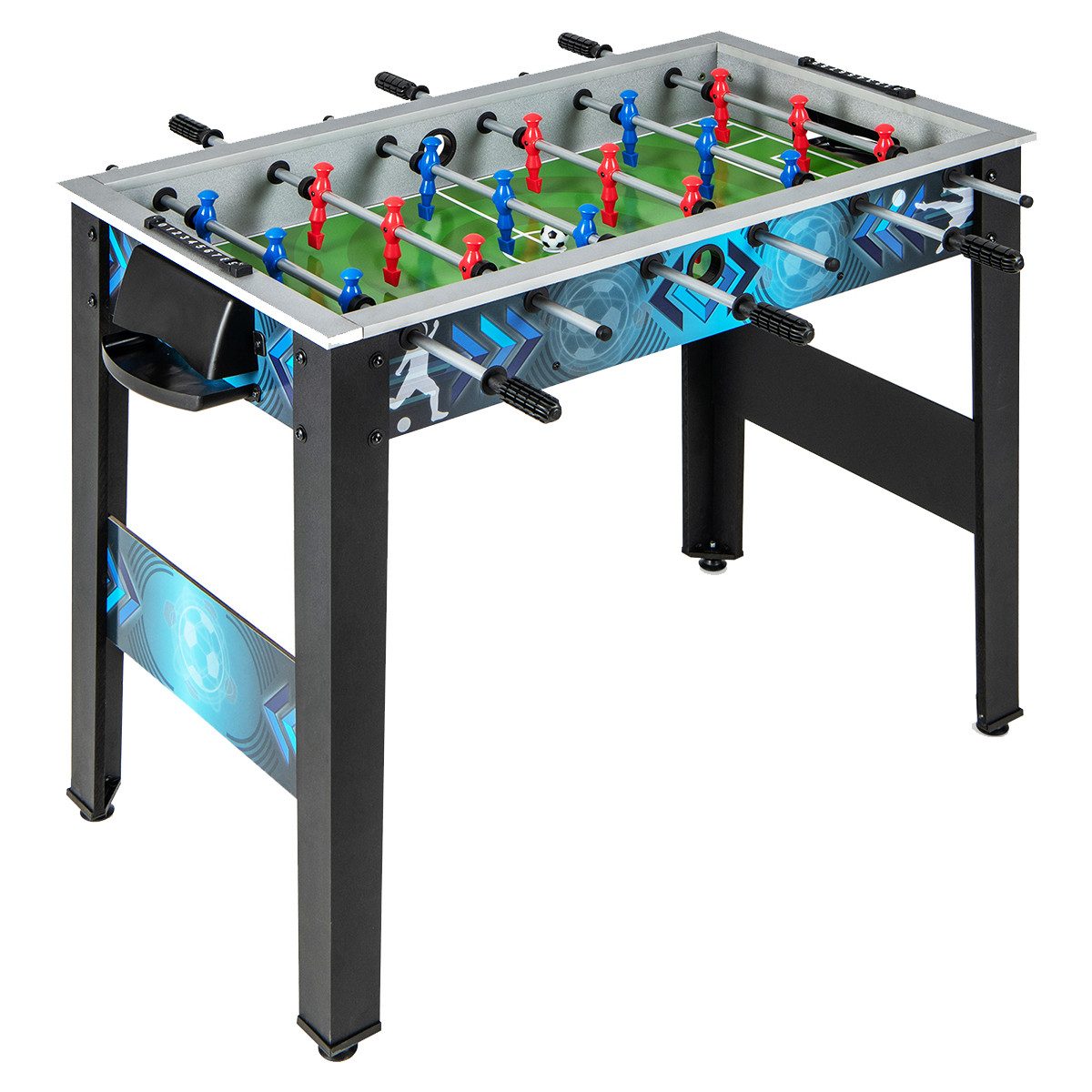 COSTWAY Kickertisch (1-tlg), für Kinder, aus Holz, mit 2 Fußbällen & 18 Spielern