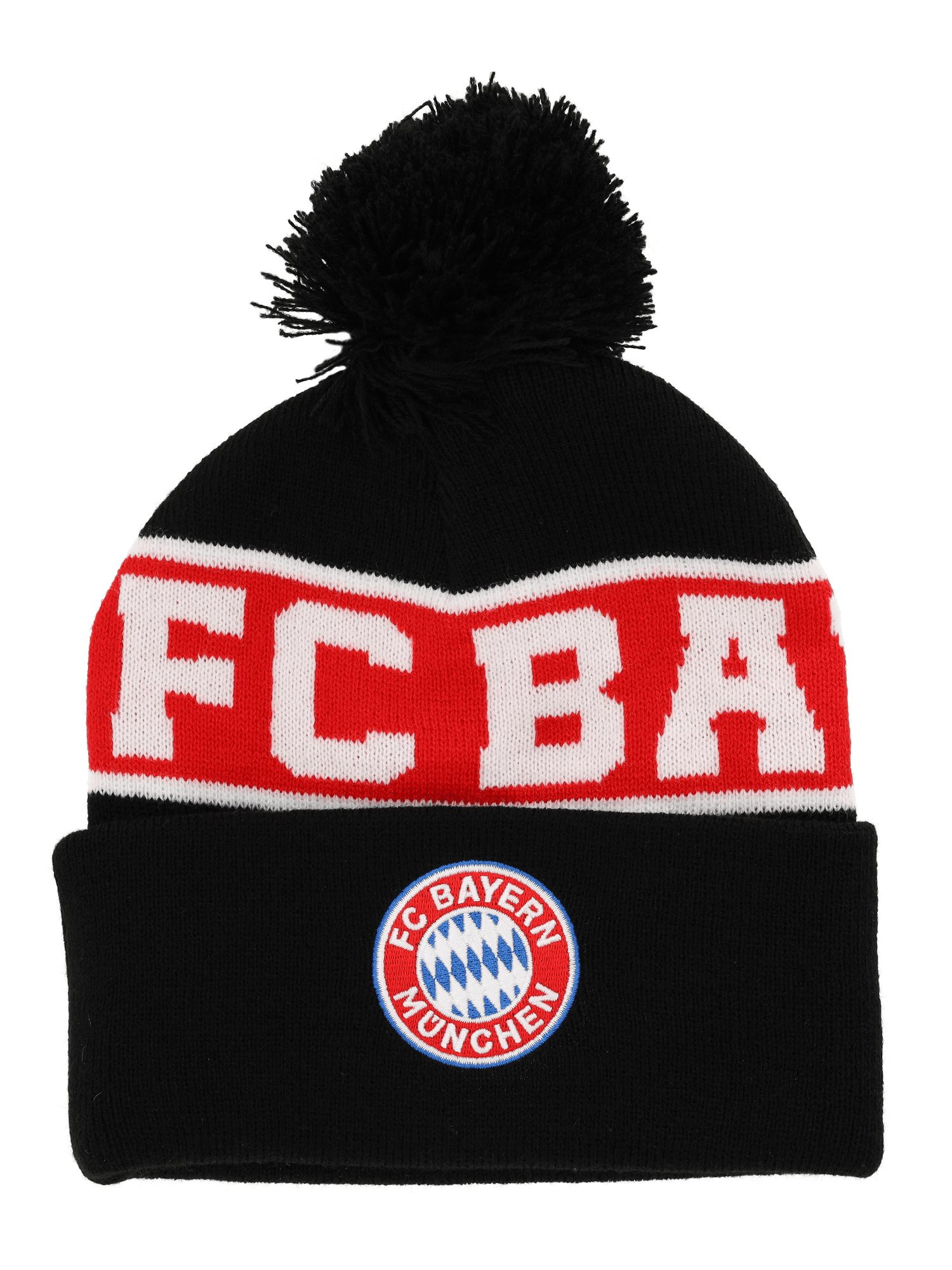FC Bayern München Wendemütze FC Bayern München I Bommelmütze Logo I Unisex I Schwarz