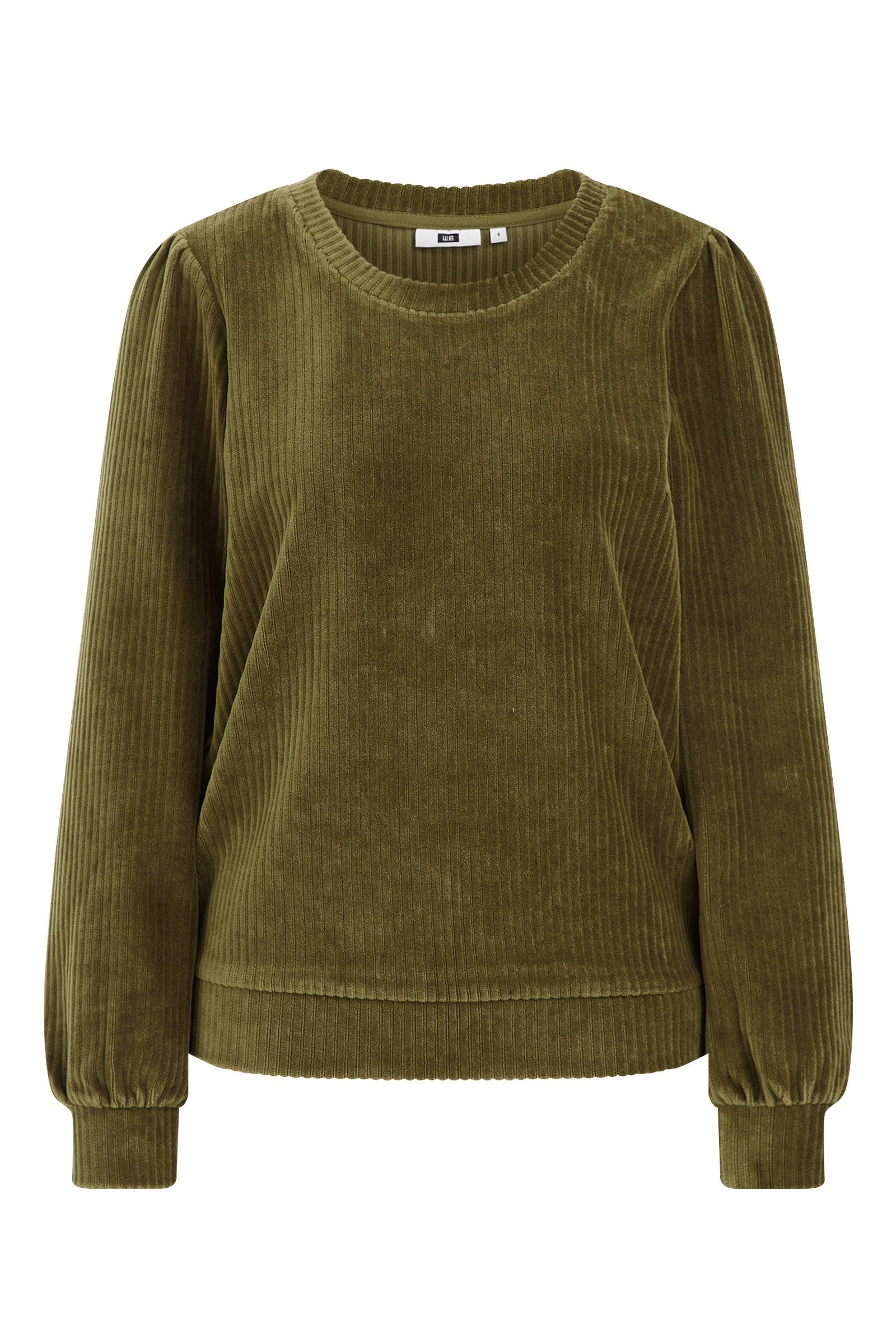 WE Fashion Sweatshirt (1-tlg) Olivgrün