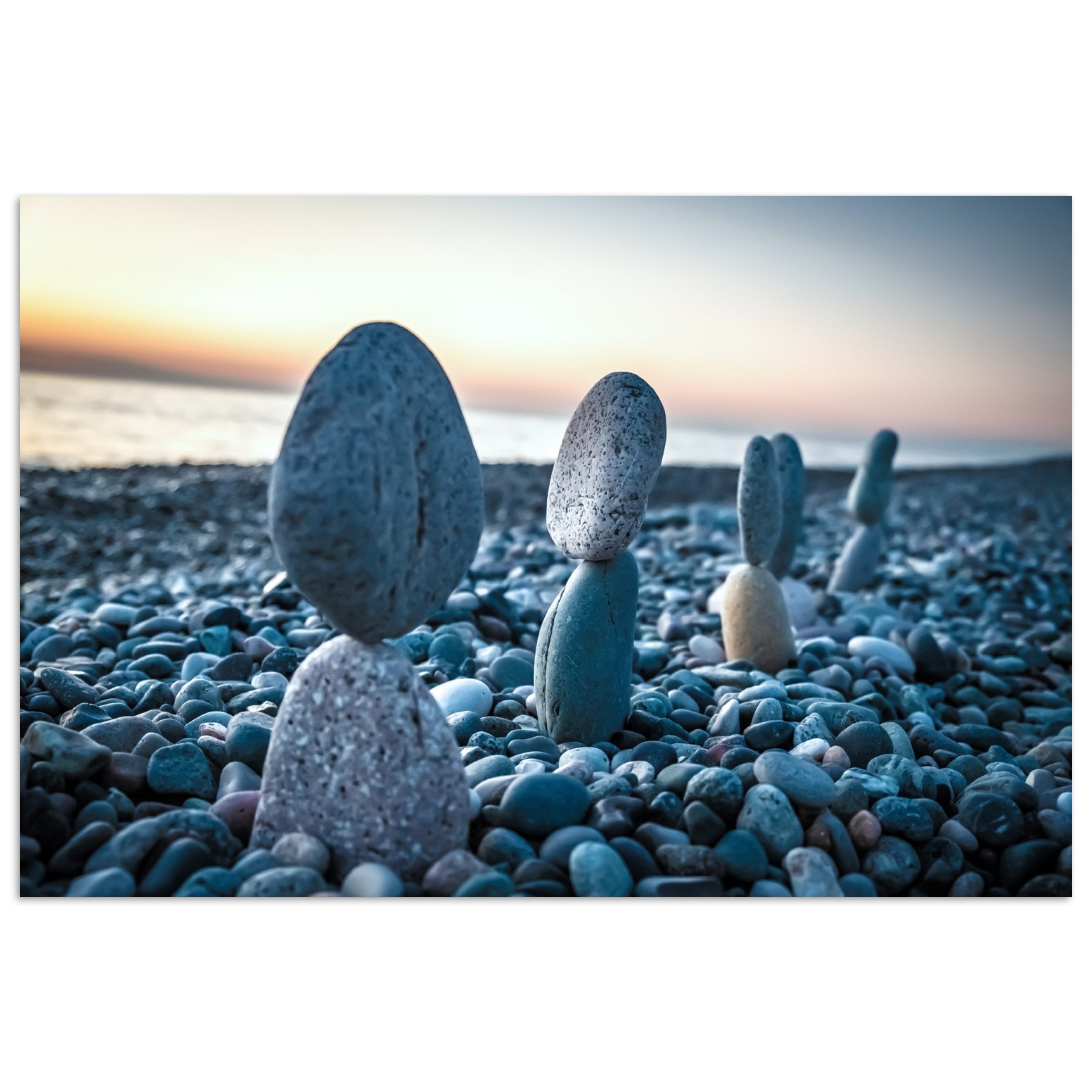 MuchoWow Poster Zen-Steine - Sonnenuntergang - günstig online kaufen