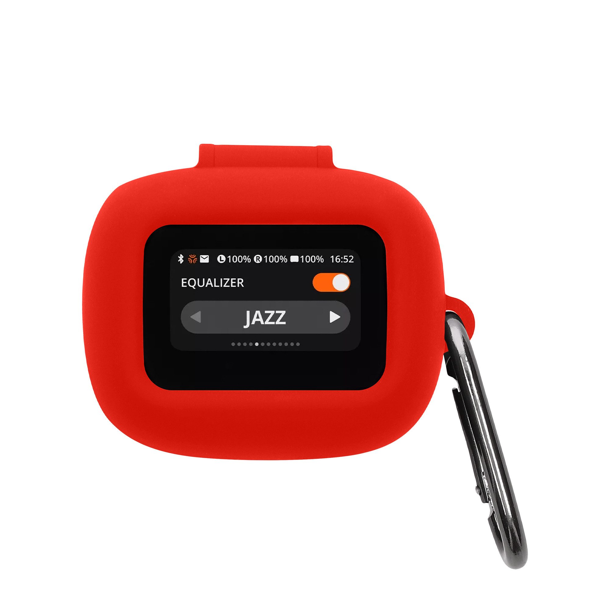 kwmobile Kopfhörer-Schutzhülle Schutzhülle für JBL Live Flex 3 / Live Buds 3 / Live Beam 3 Hülle, TPU Silikon Case für Kopfhörer Ladecase stoßfestes Cover mit Karabiner