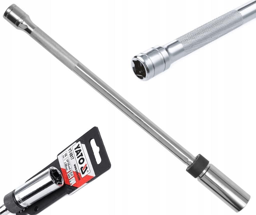 Yato Zündkerzenschlüssel Zündkerzenschlüssel 3/8“, 16mm, 290mm, magnetisch