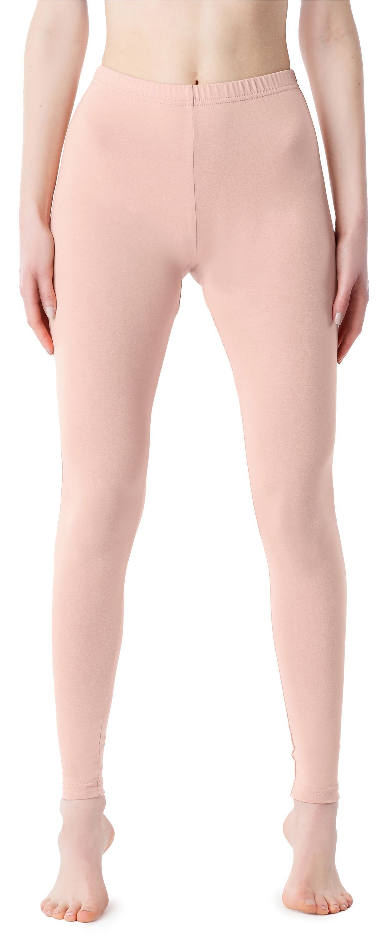 Bellivalini Leggings Viskose elastischer Puderrosa Damen Bund Leggings aus BLV50-203 Lange (1-tlg)