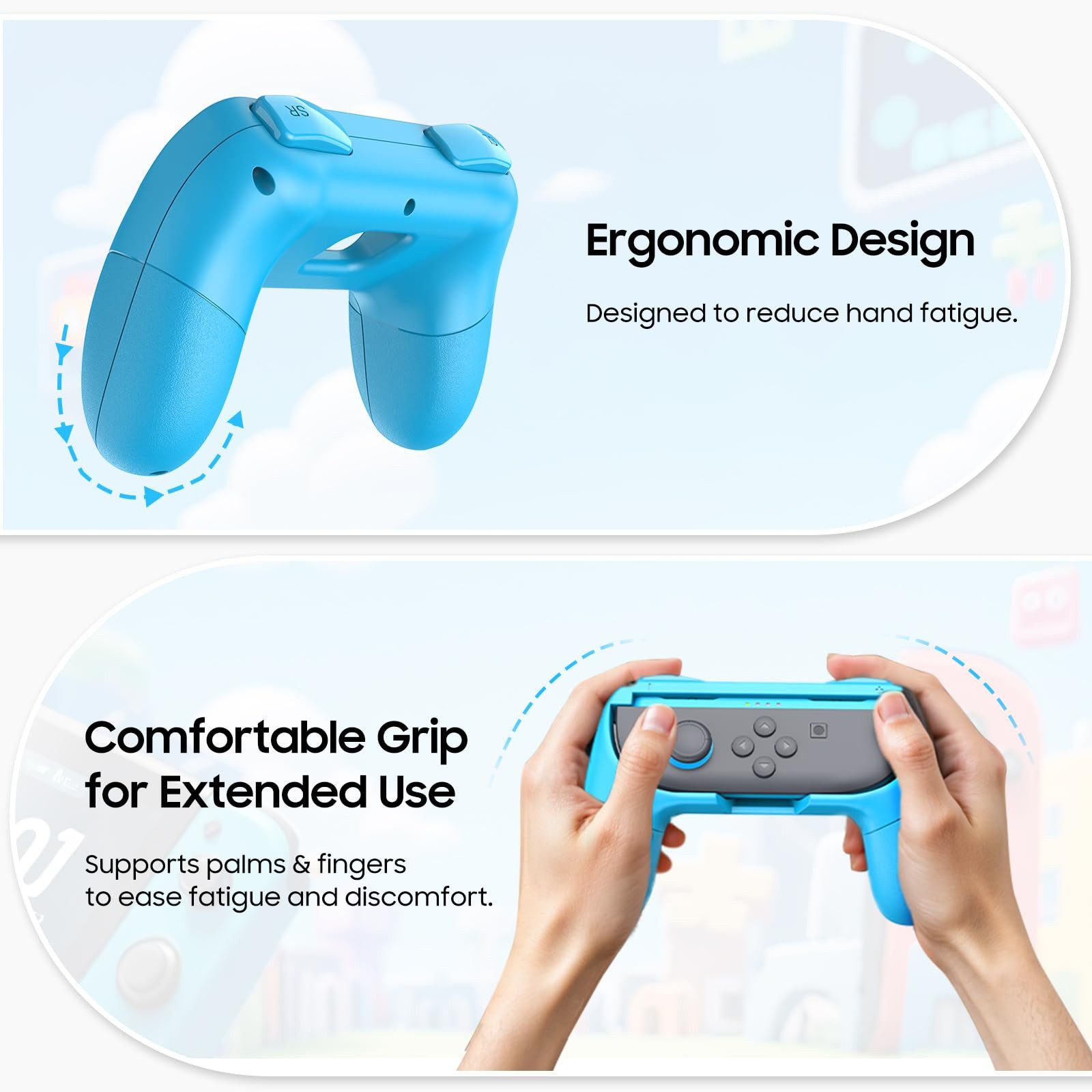 Fintie Grip für mit Nintendo Switch 2(2025) Joy-Con, Ergonomisches Design Gaming-Controller (2 Stück, Griff Kit Komfort Griffhalter für Switch Konsole Joy-Con Controller)